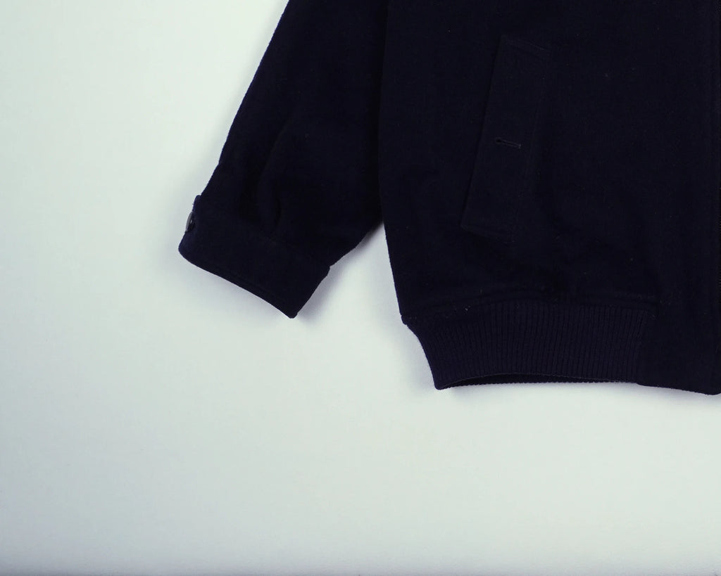 Burberrys Navy Harrington Jacket L Wool