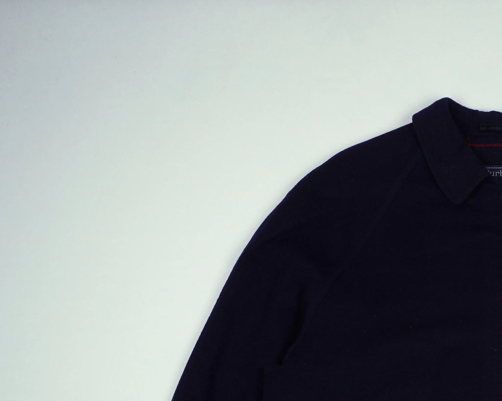 Burberry Navy Harrington Jacket L Wool