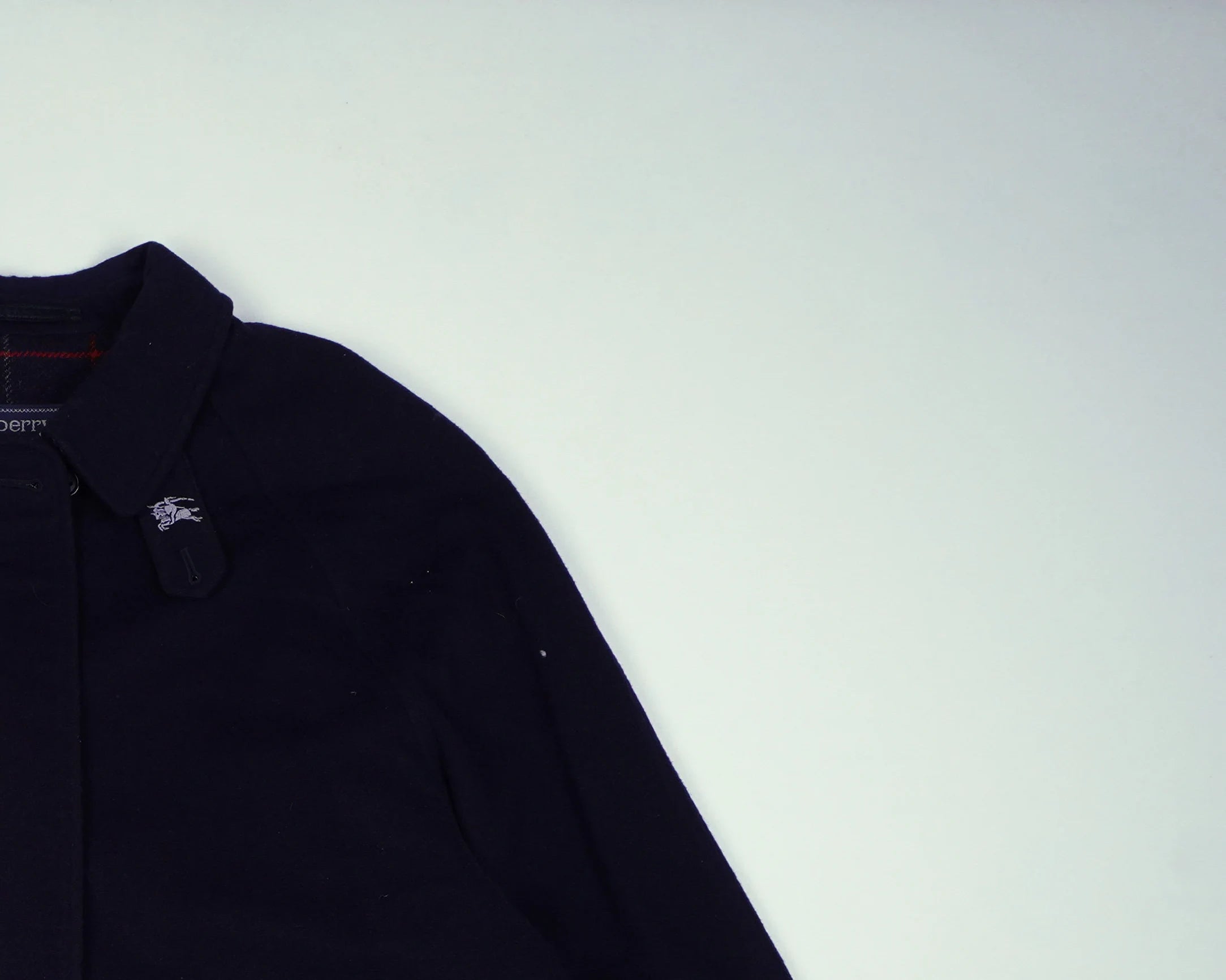 Burberry Navy Harrington Jacket L Wool