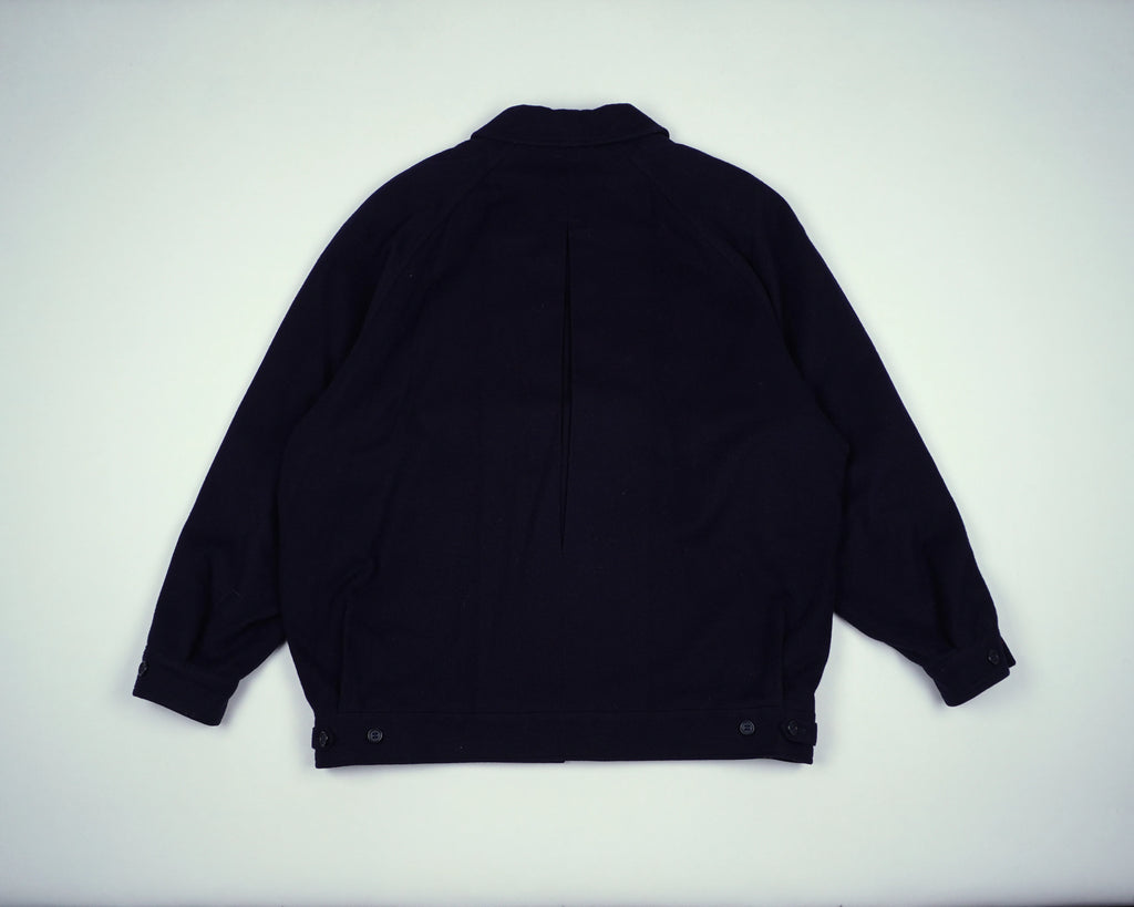 Burberry Navy Harrington Jacket L Wool