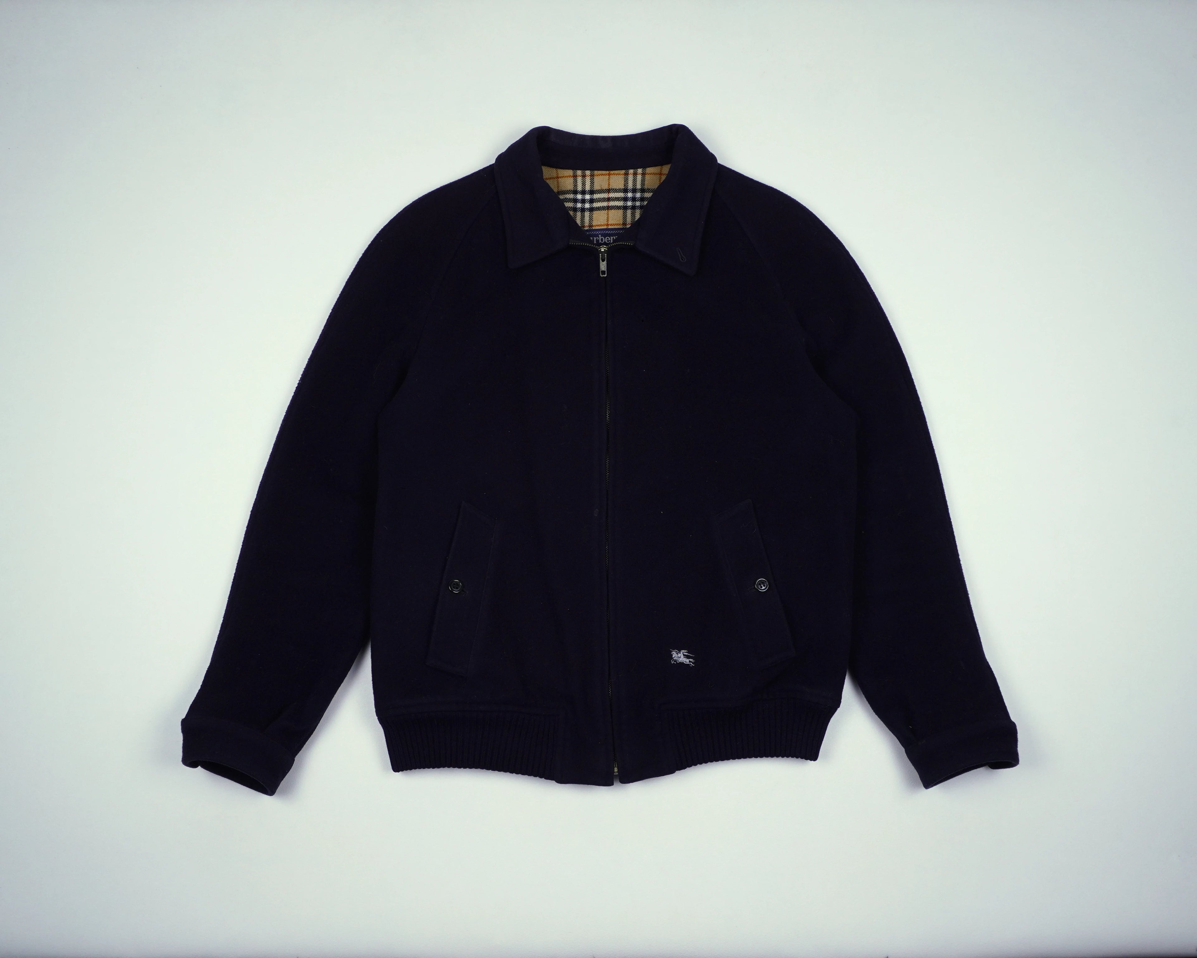 Burberry Navy Harrington Jacket M