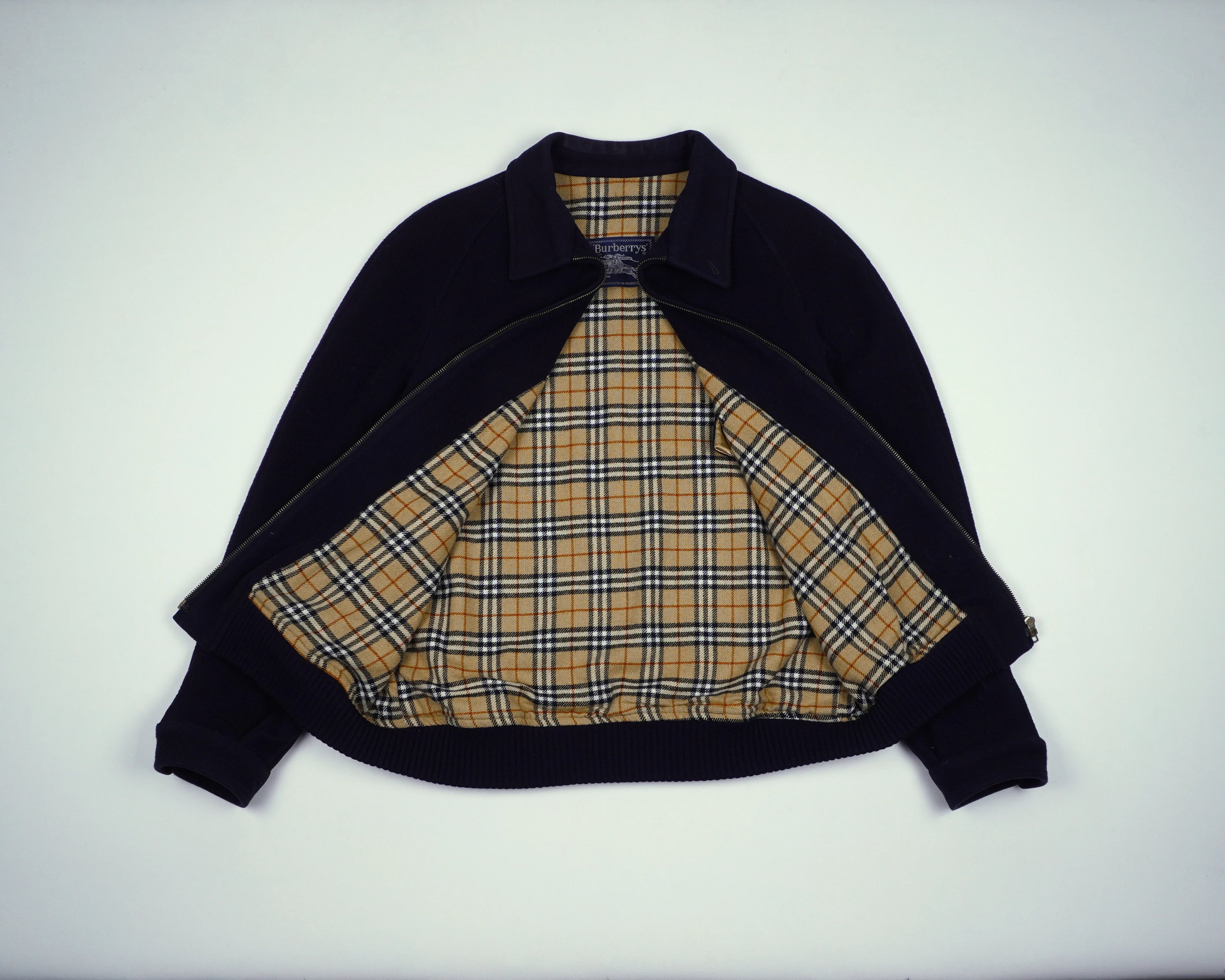 Burberry Navy Harrington Jacket M