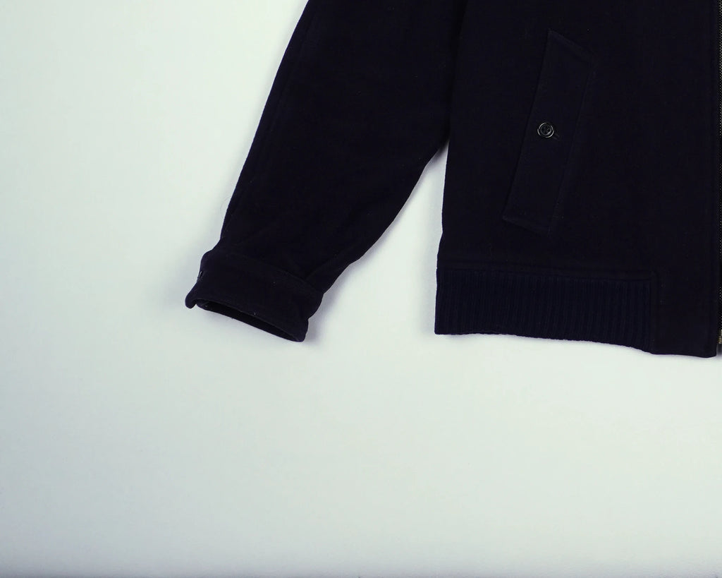 Burberry Navy Harrington Jacket S Wool