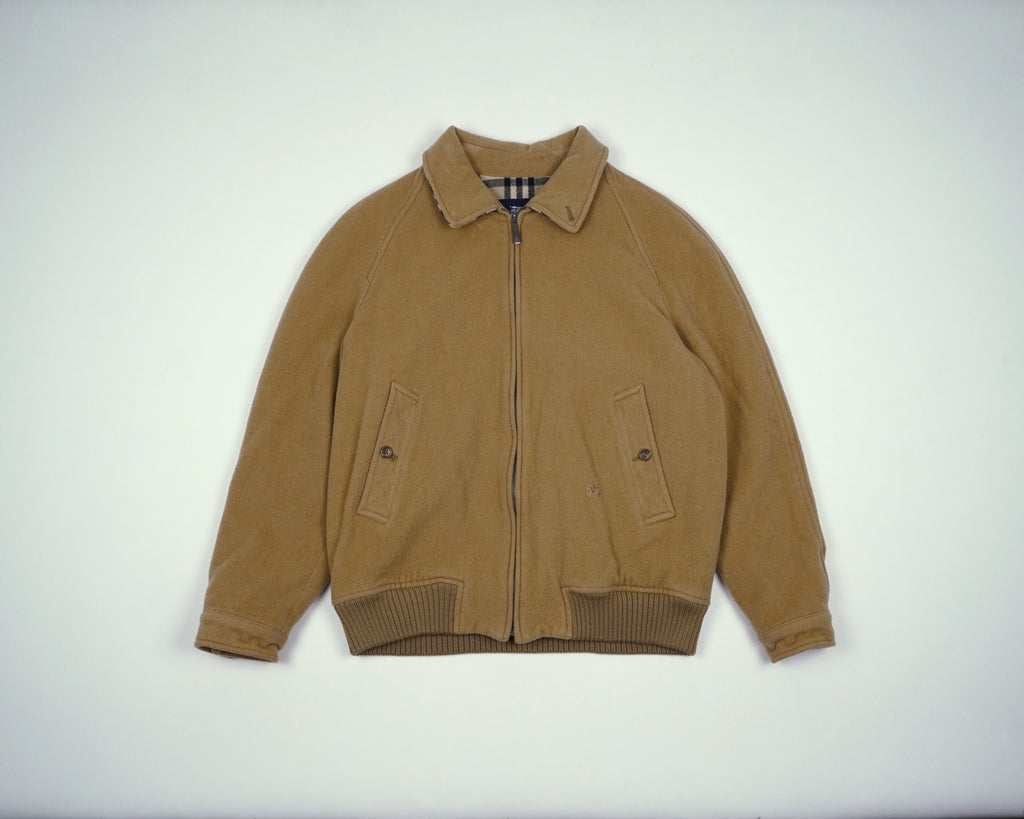 Burberry Beige Harrington Jacket S Wool