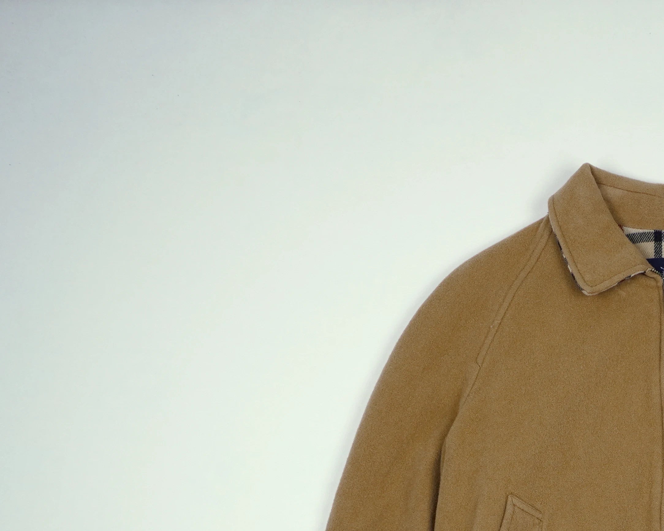 Burberry Beige Harrington Jacket S Wool