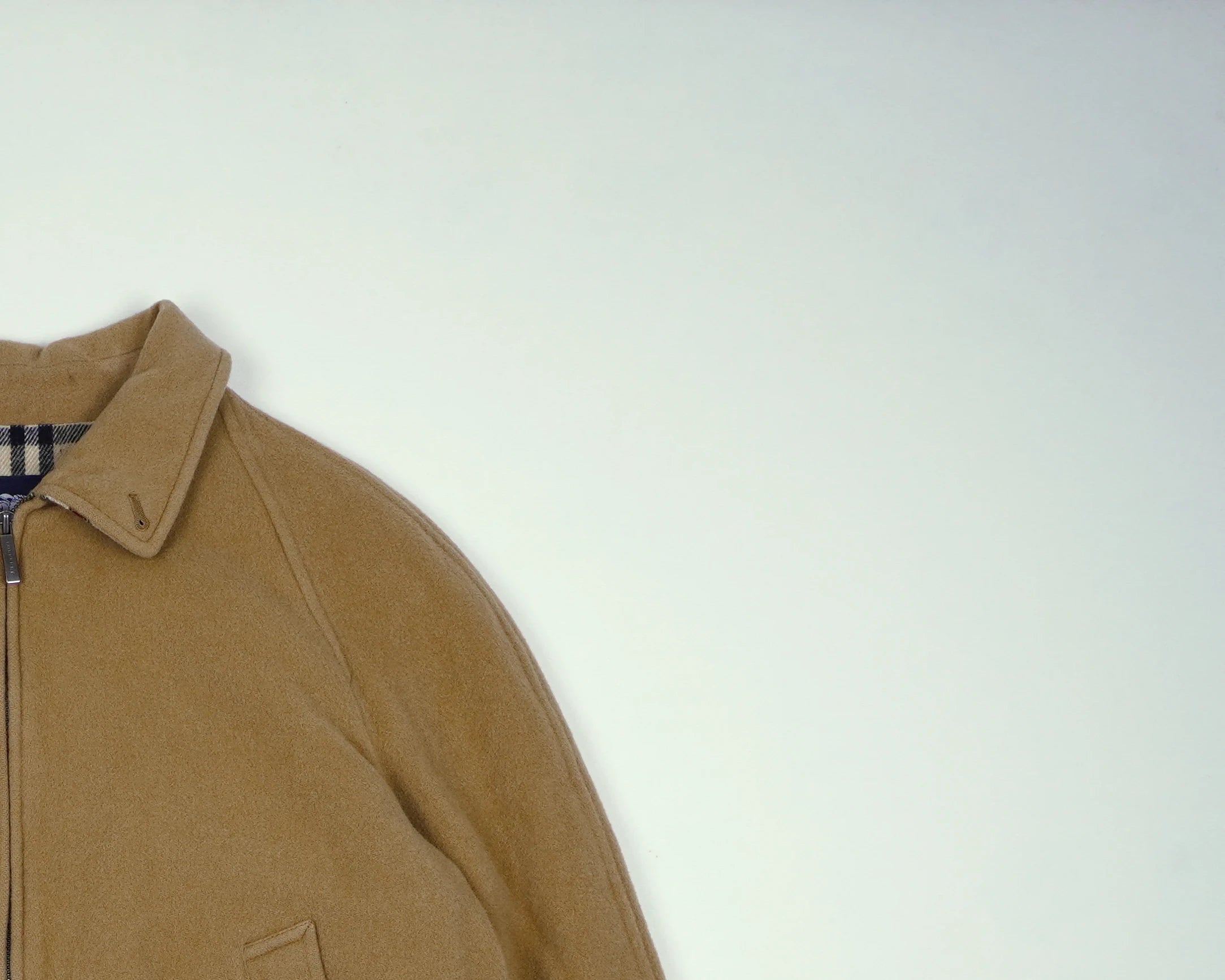 Burberry Beige Harrington Jacket S Wool