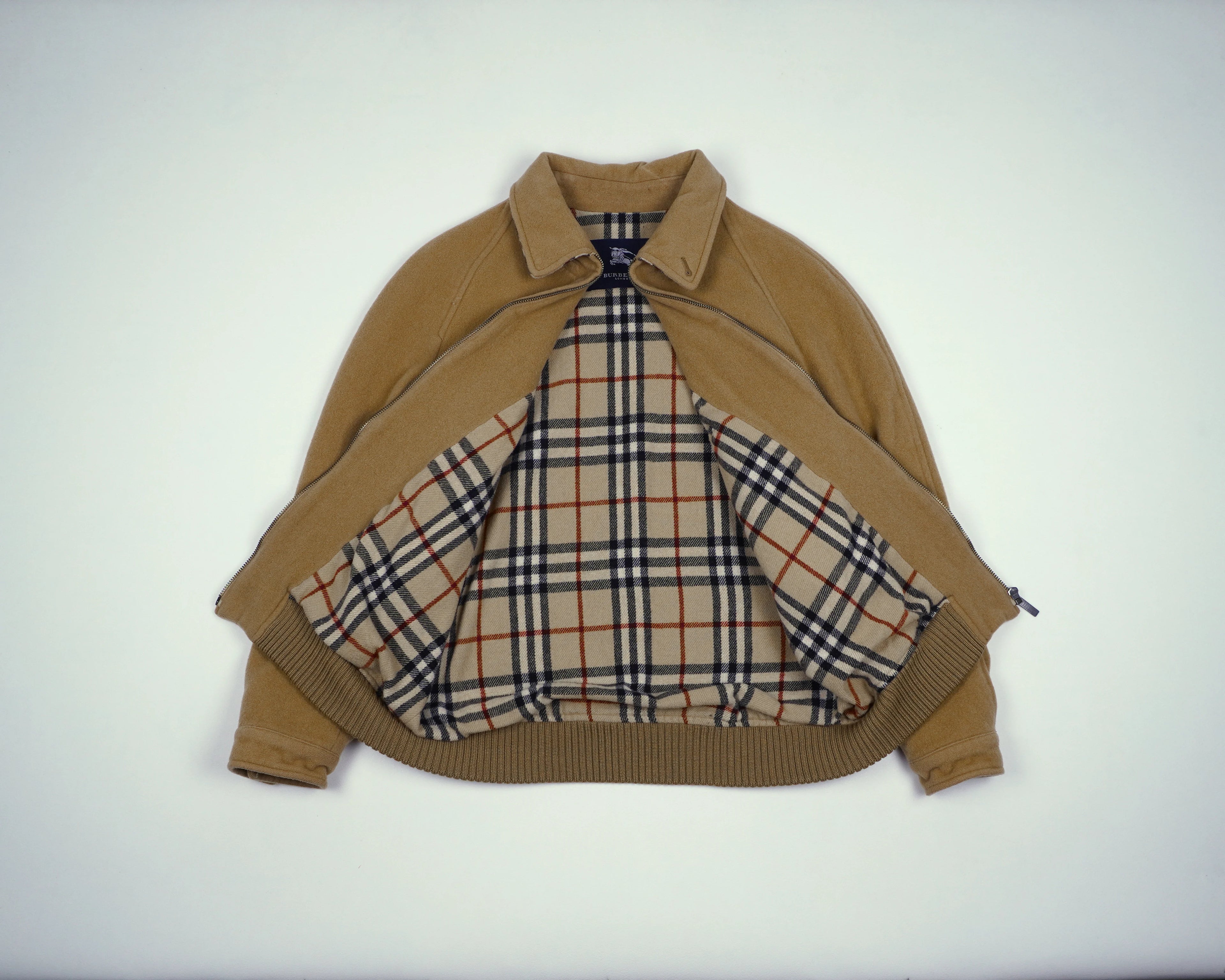 Burberry Beige Harrington Jacket S Wool