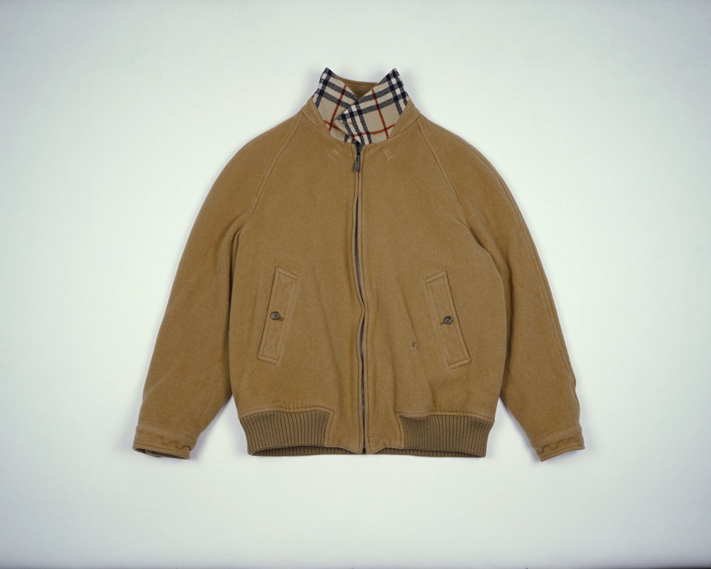 Burberry Beige Harrington Jacket S Wool