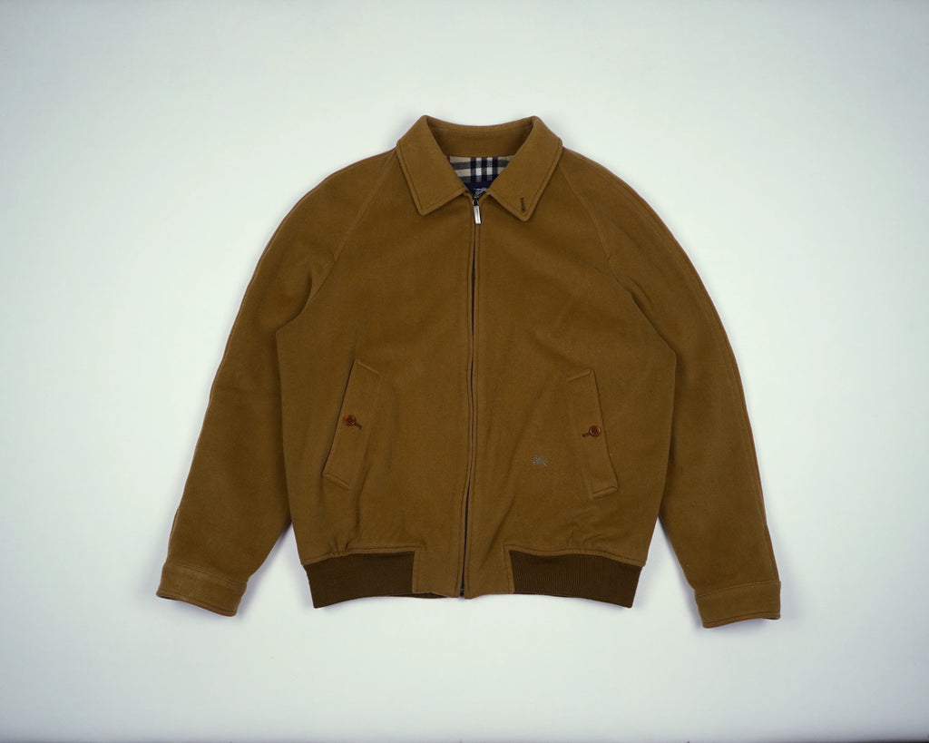 Burberry Brown Harrington Jacket S Wool