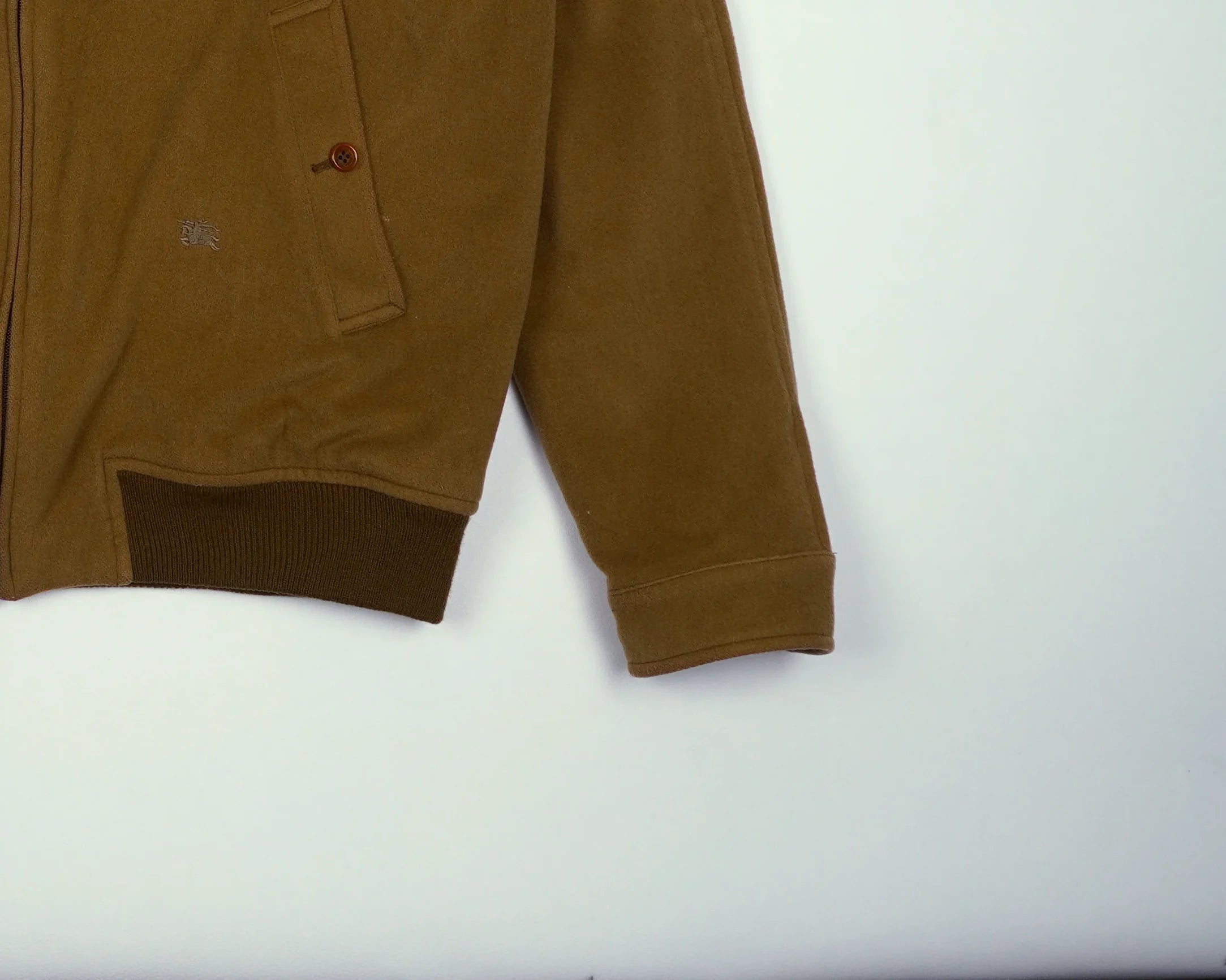 Burberry Brown Harrington Jacket S Wool