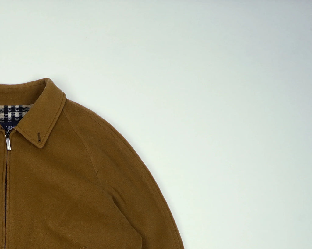Burberry Brown Harrington Jacket S Wool