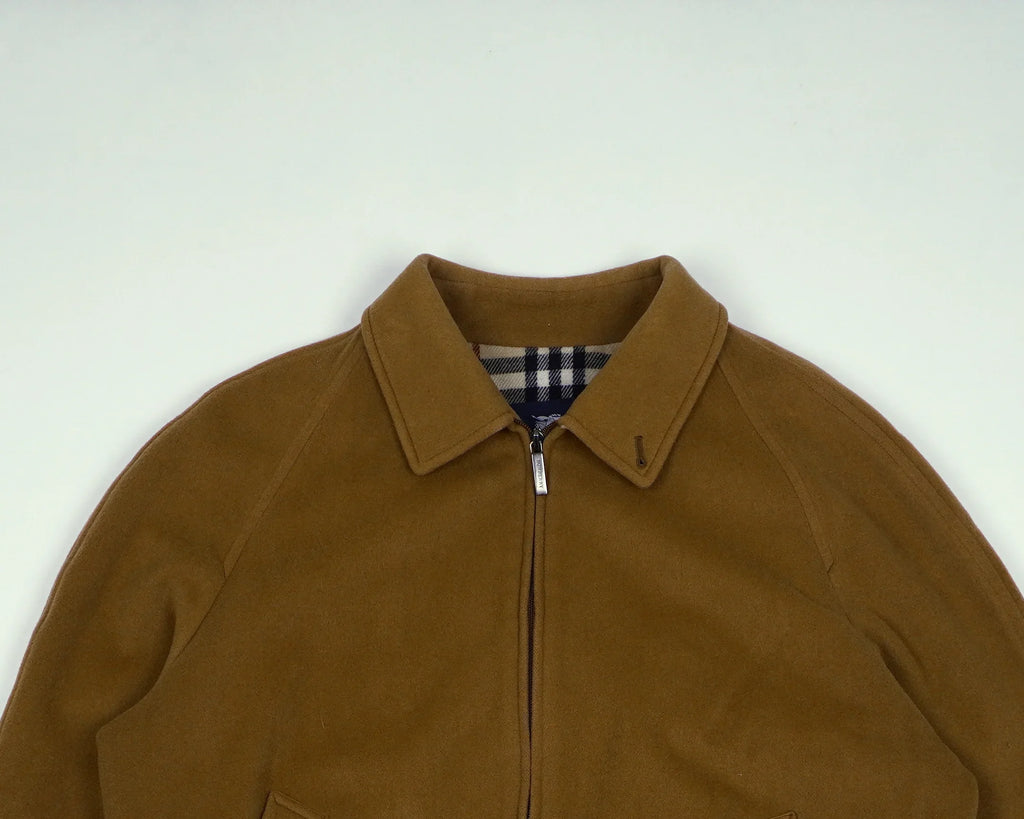 Burberry Brown Harrington Jacket S Wool
