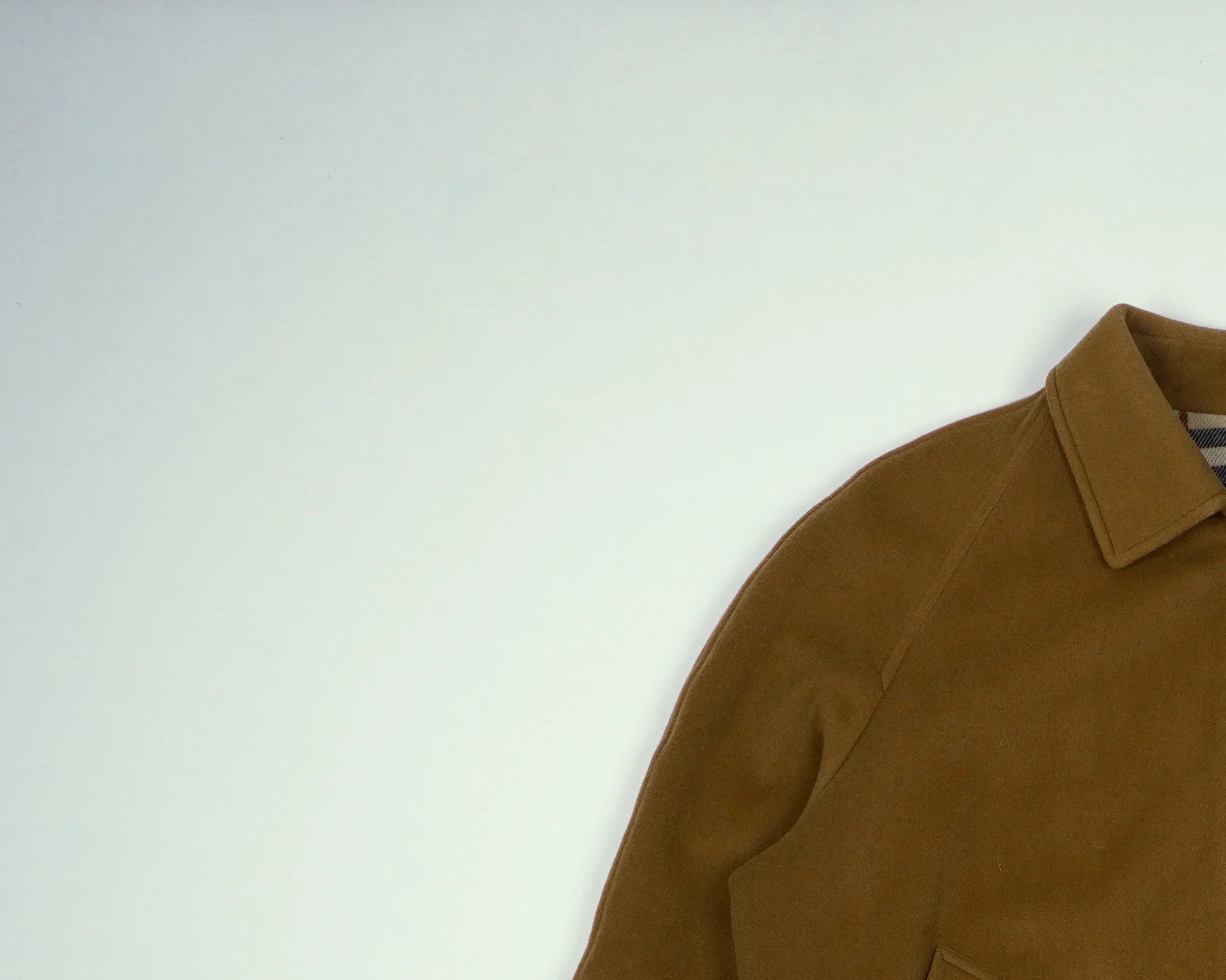 Burberry Brown Harrington Jacket S Wool