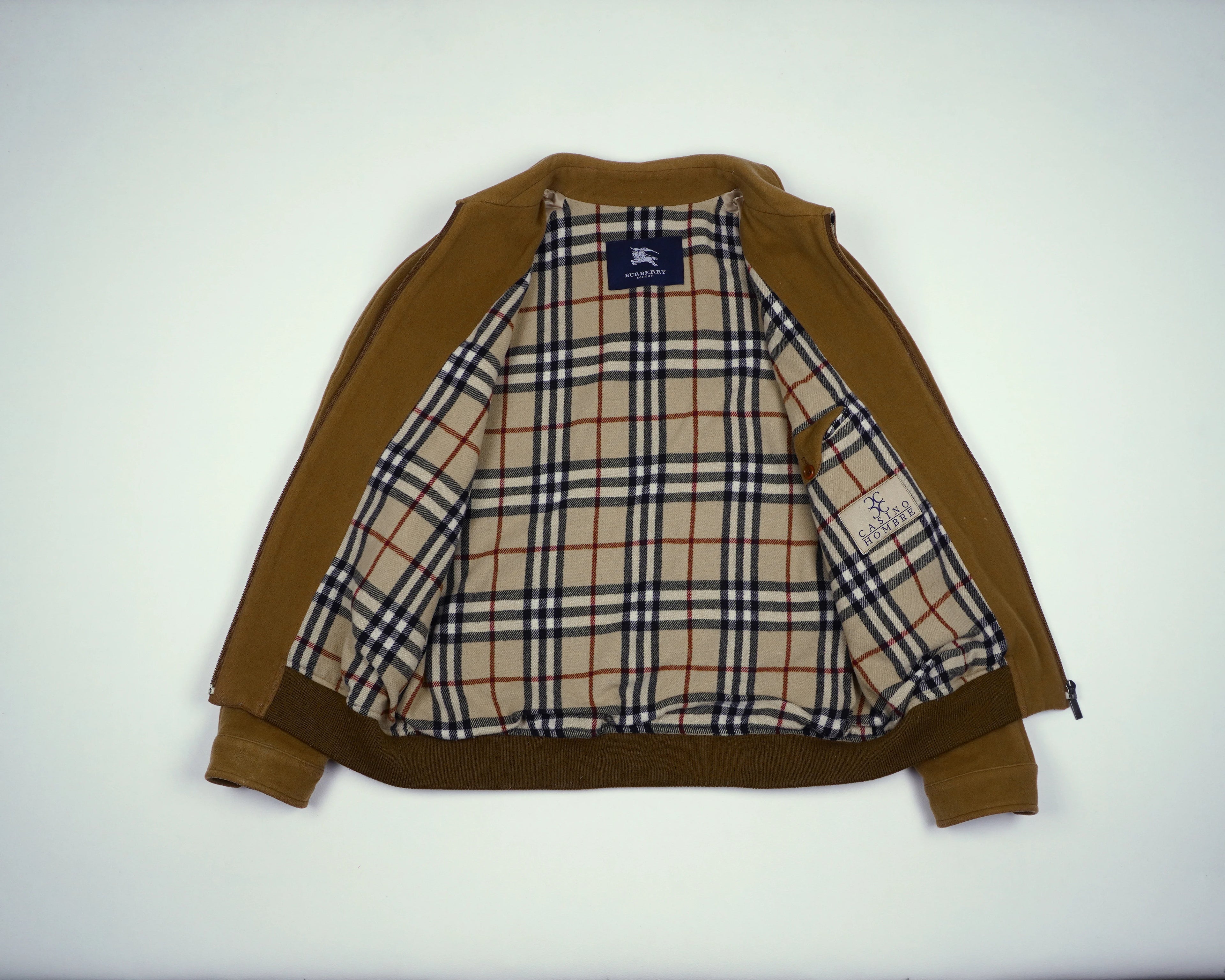 Burberry Brown Harrington Jacket S Wool