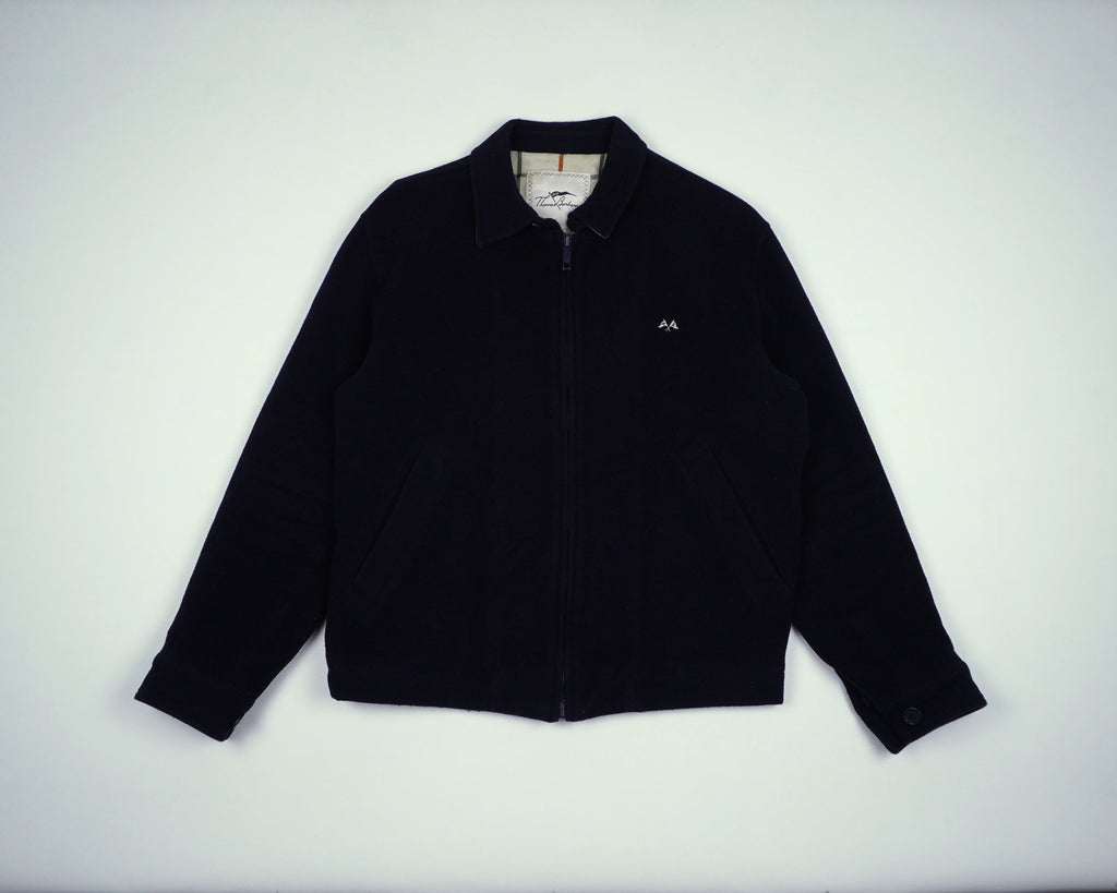 Burberry Navy Harrington Jacket M Wool