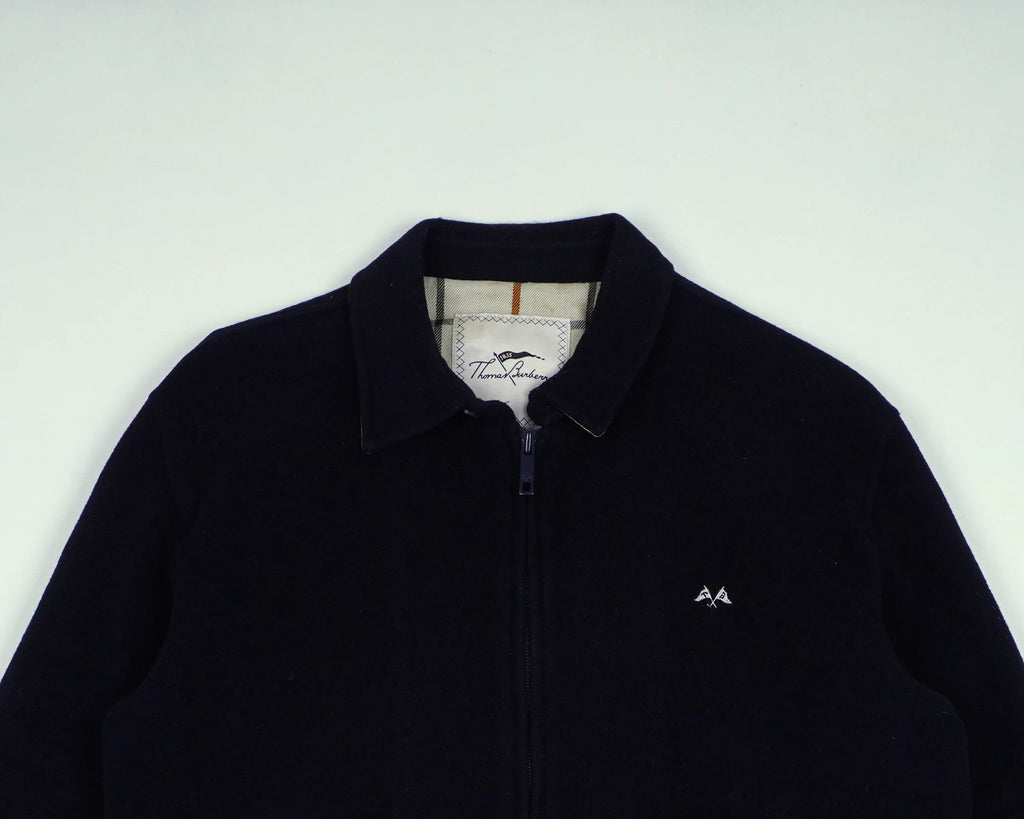 Burberry Navy Harrington Jacket M Wool