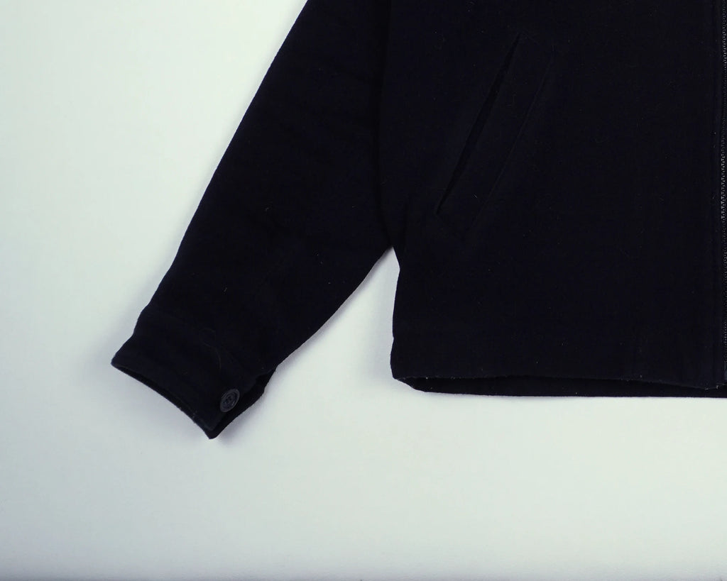 Burberry Navy Harrington Jacket L Wool