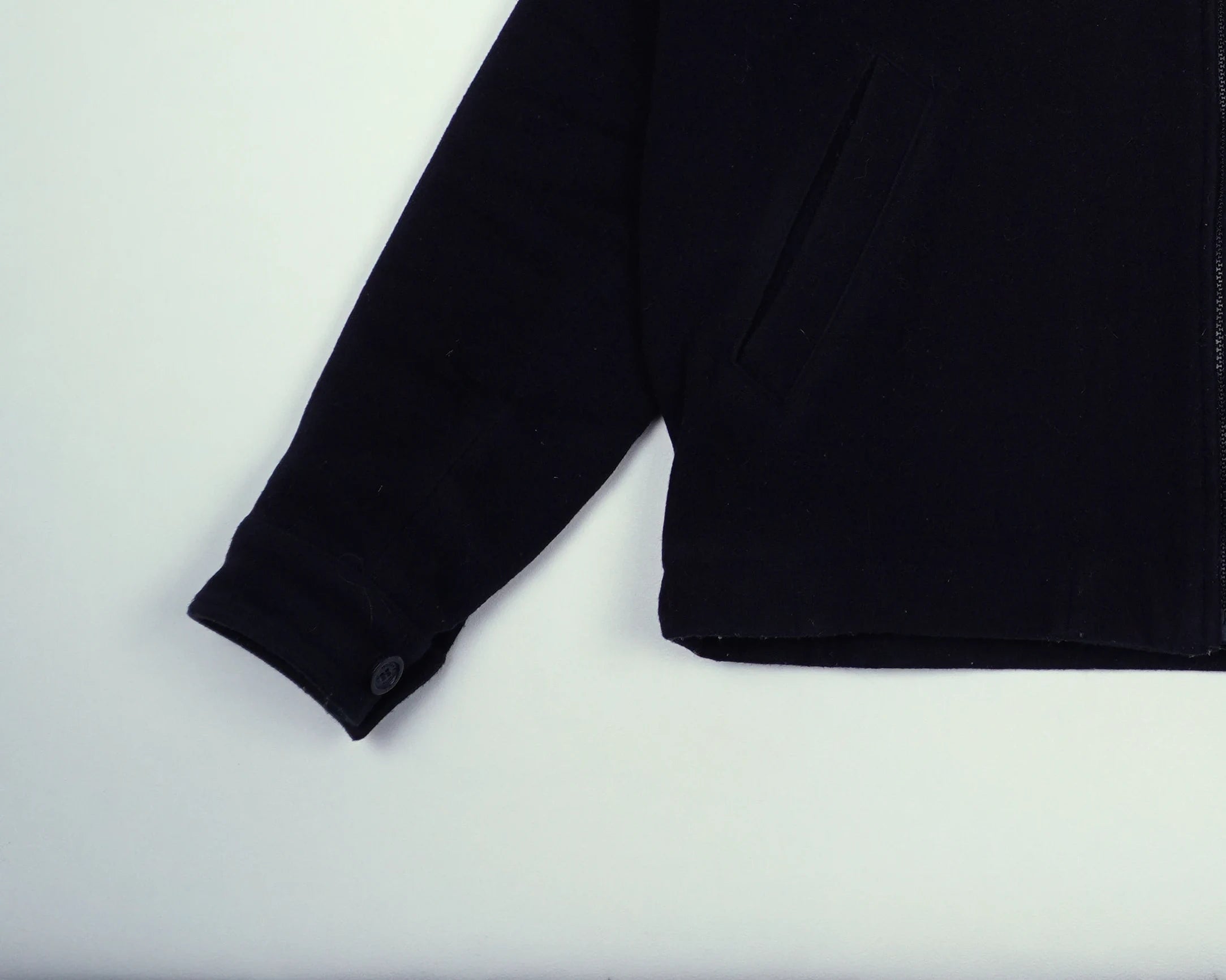 Burberry Navy Harrington Jacket L Wool