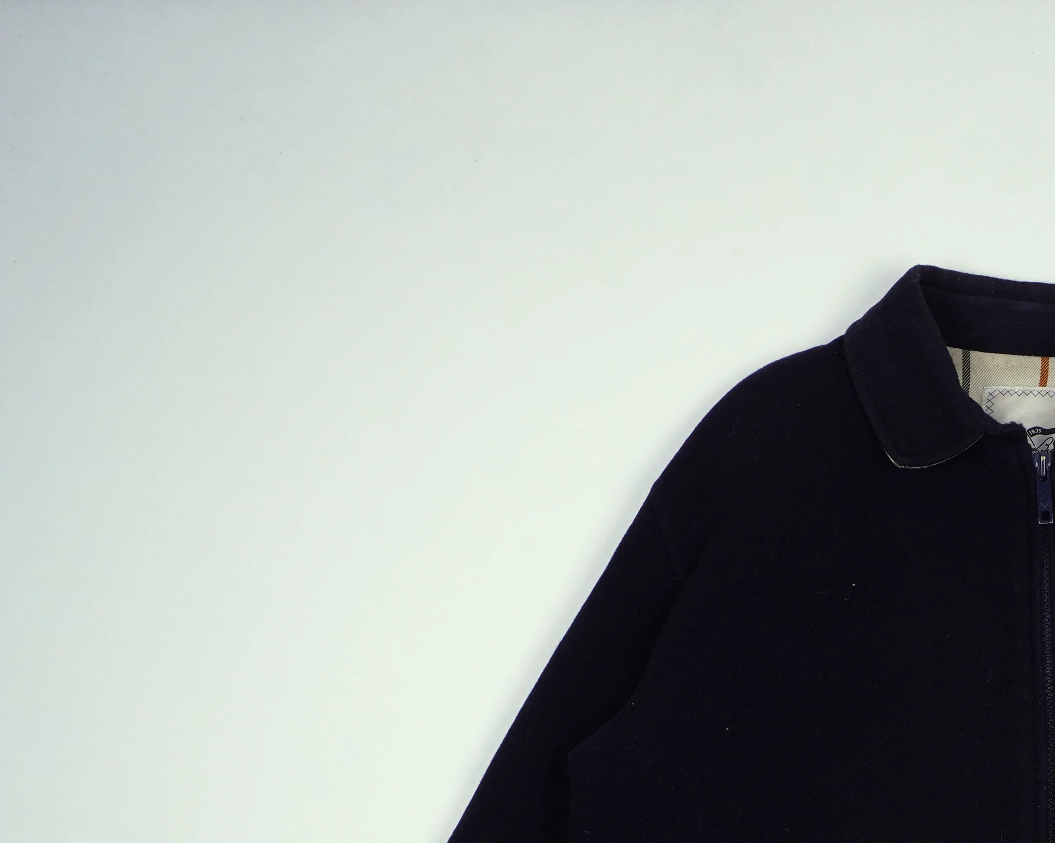 Burberry Navy Harrington Jacket L Wool