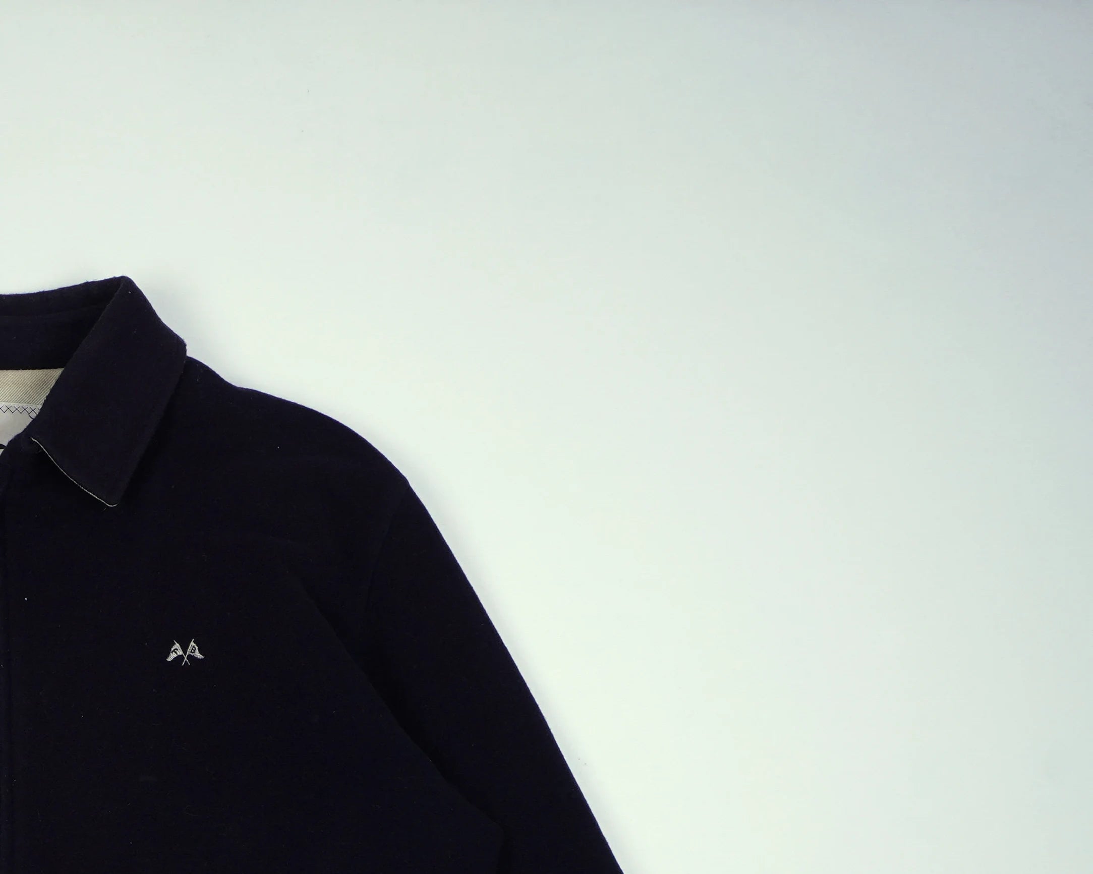 Burberry Navy Harrington Jacket L Wool