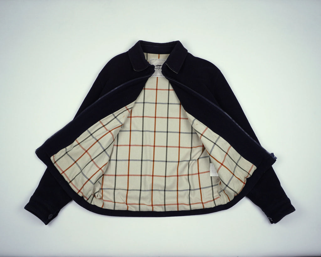 Burberry Navy Harrington Jacket L Wool