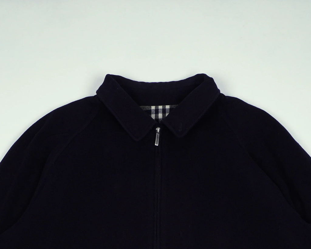 Burberry Navy Harrington Jacket XL Wool