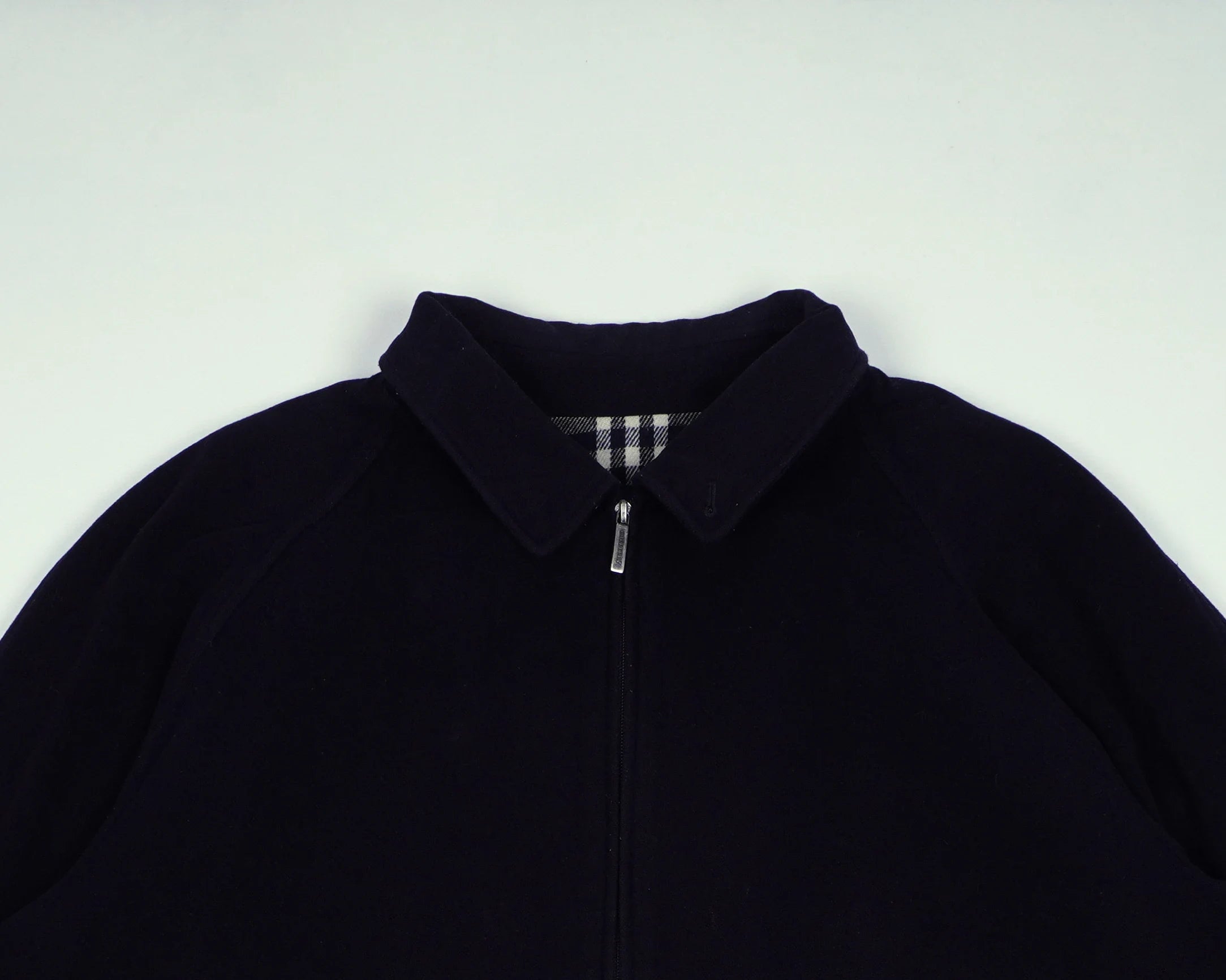 Burberry Navy Harrington Jacket XL Wool