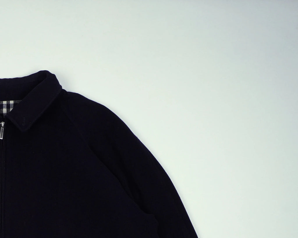 Burberry Navy Harrington Jacket XL Wool