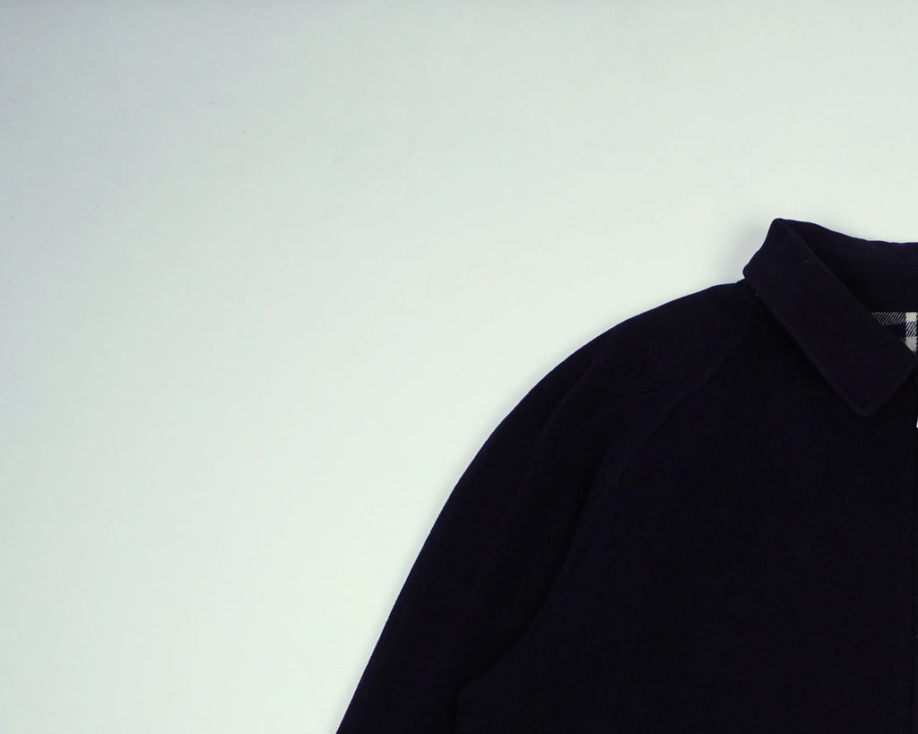 Burberry Navy Harrington Jacket XL Wool