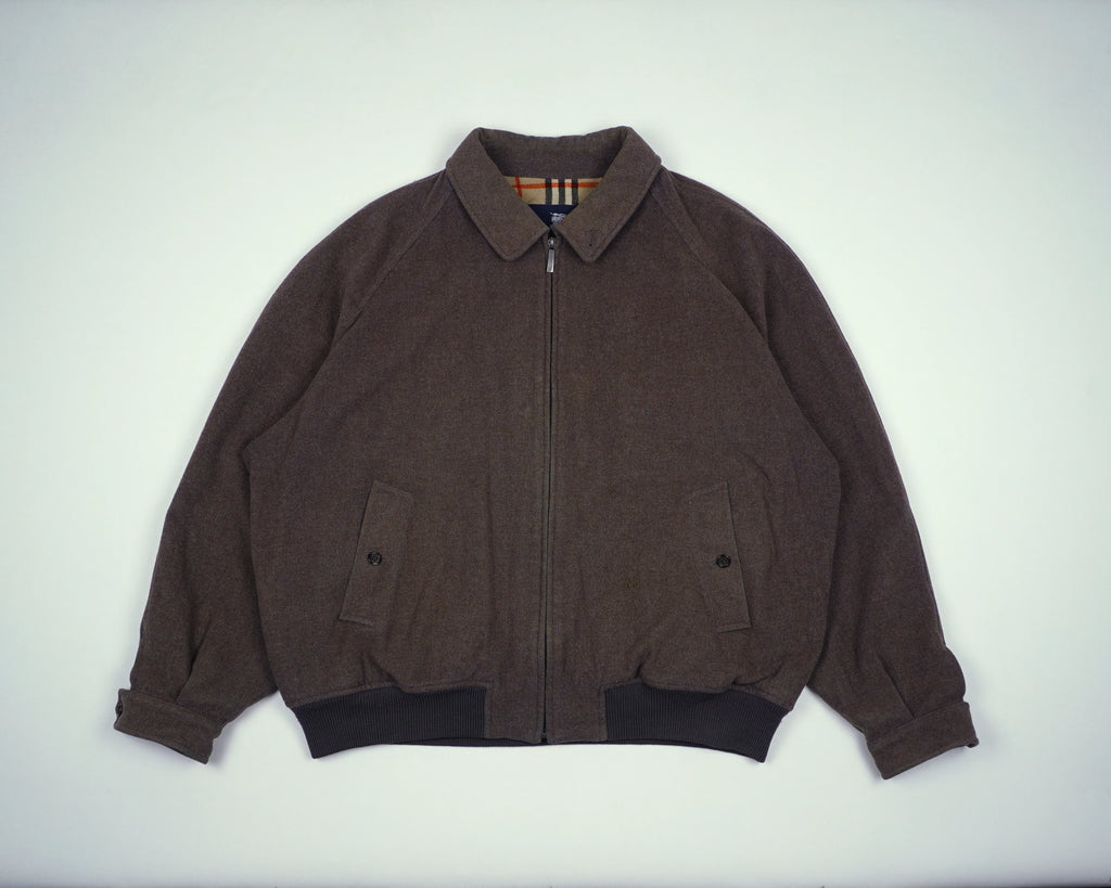 Burberry Green Harrington Jacket XL Wool