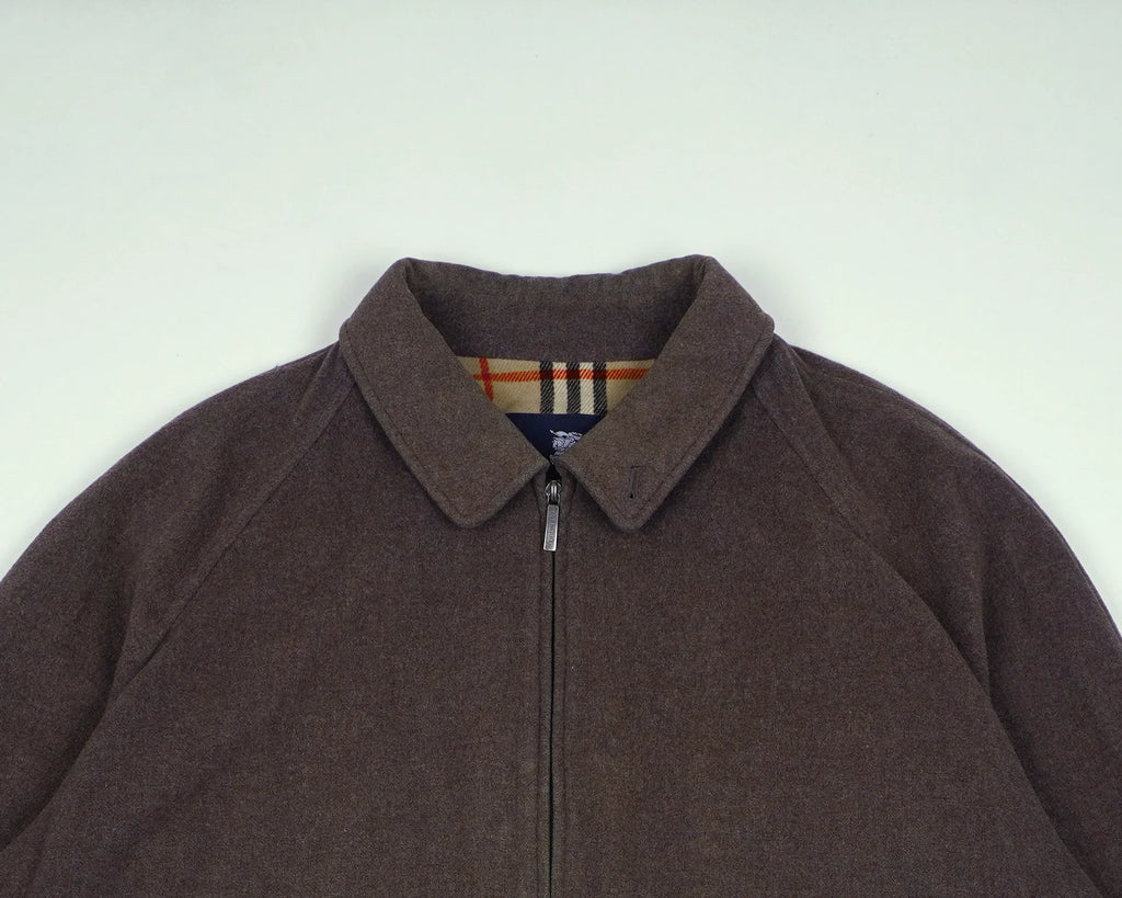 Burberry Green Harrington Jacket XL Wool