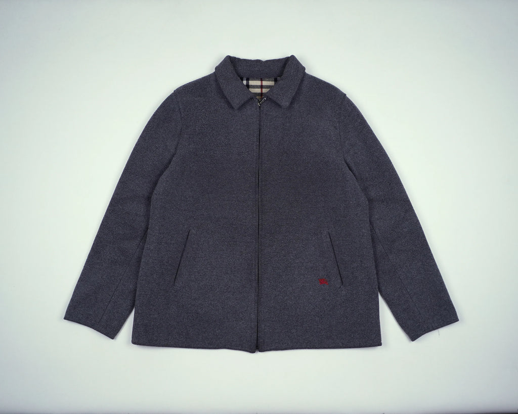 Burberry Grey Wool Coat XL Wool
