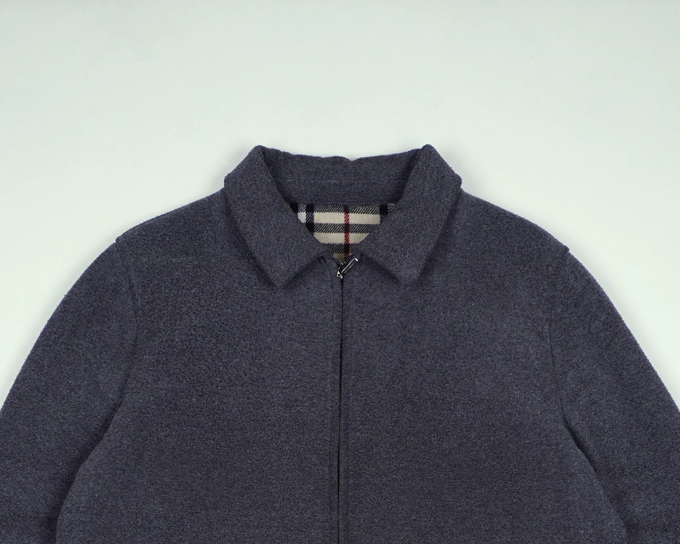 Burberry Grey Wool Coat XL Wool