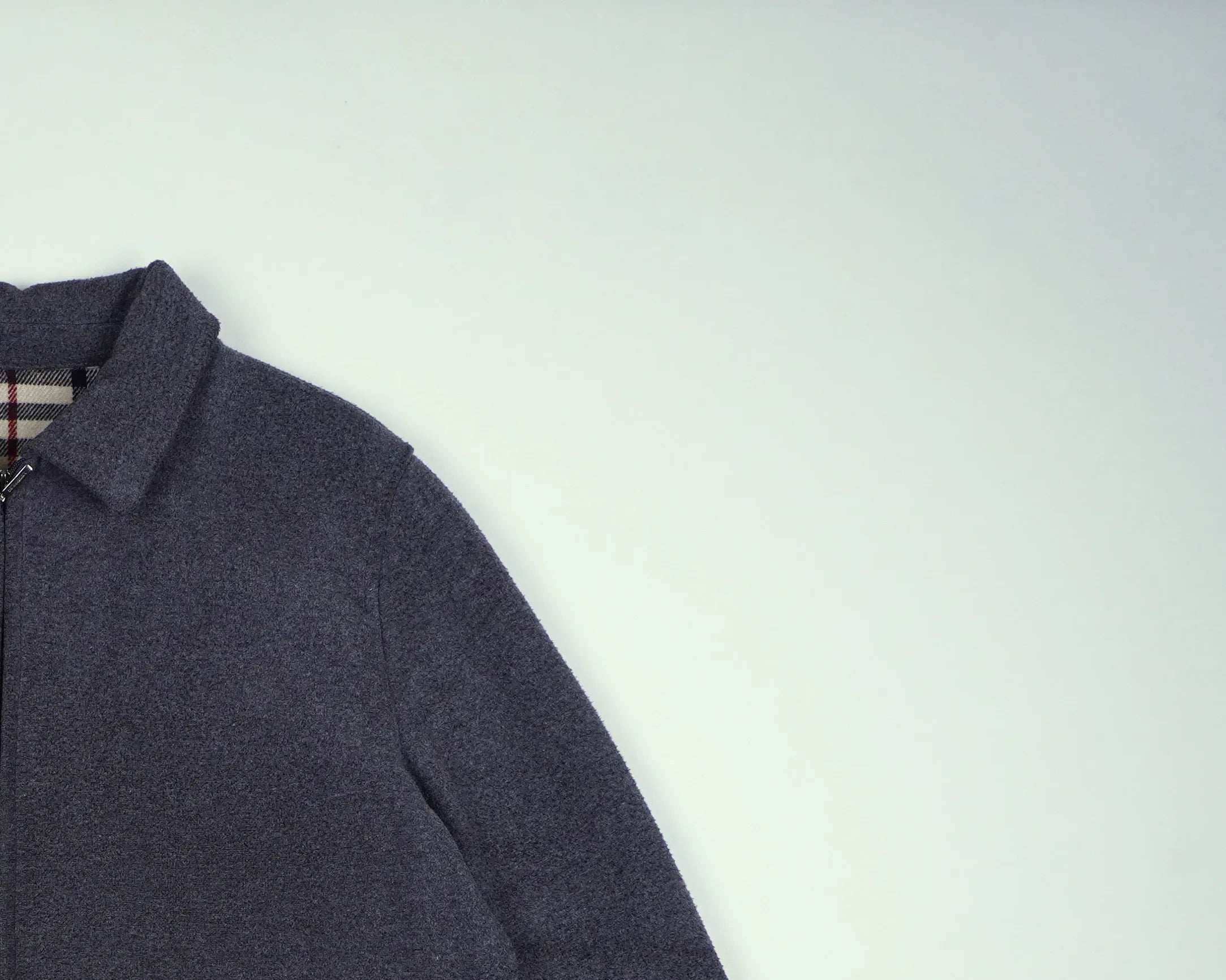 Burberry Grey Wool Coat XL Wool