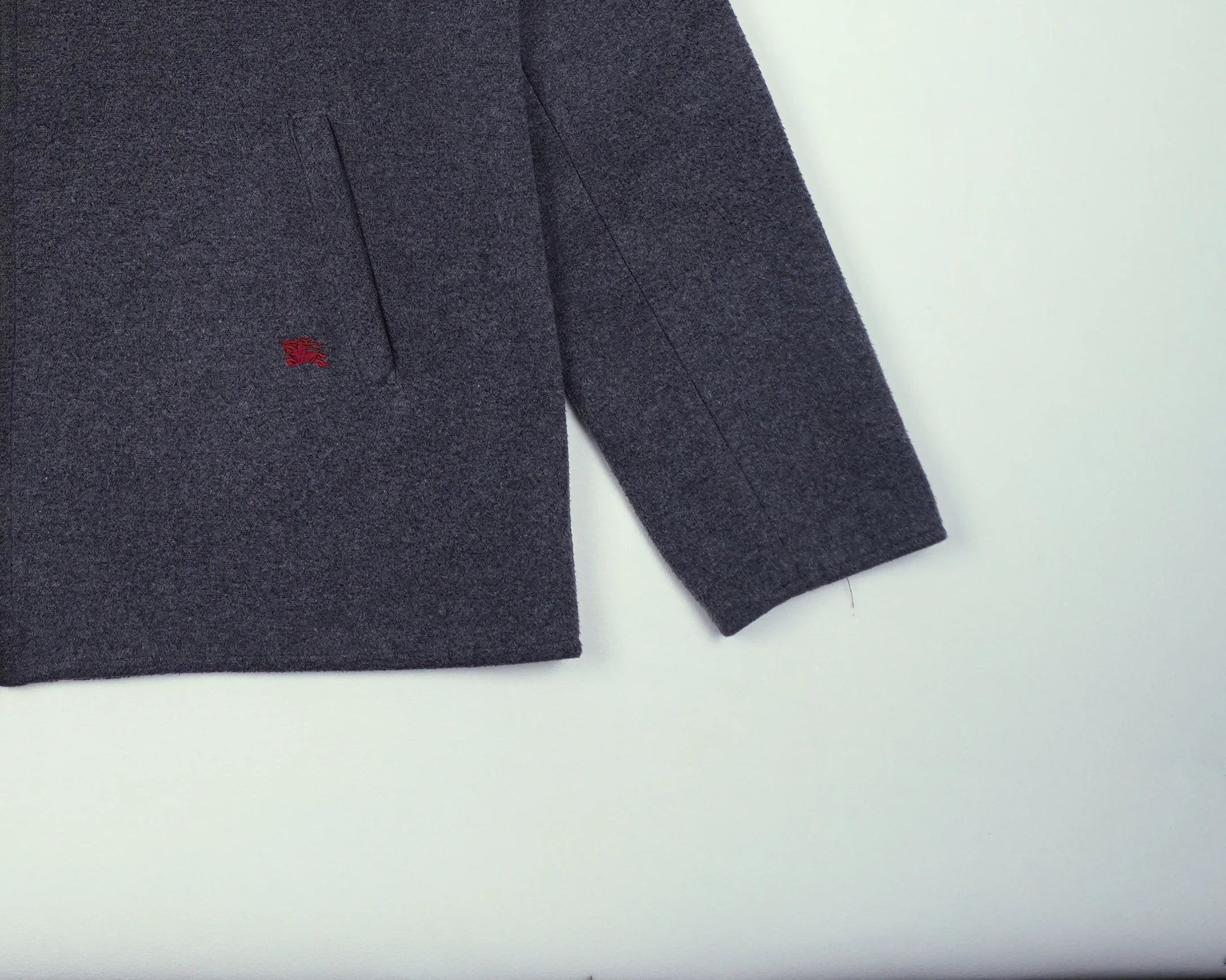 Burberry Grey Wool Coat XL Wool