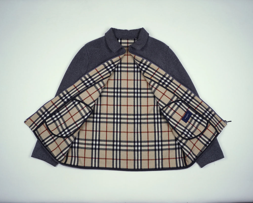 Burberry Grey Wool Coat XL Wool