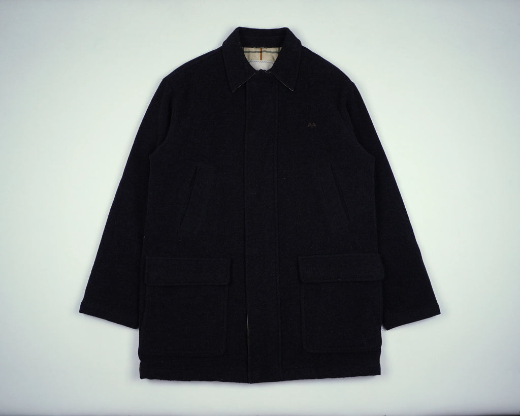 Burberry Black Overcoat S Wool