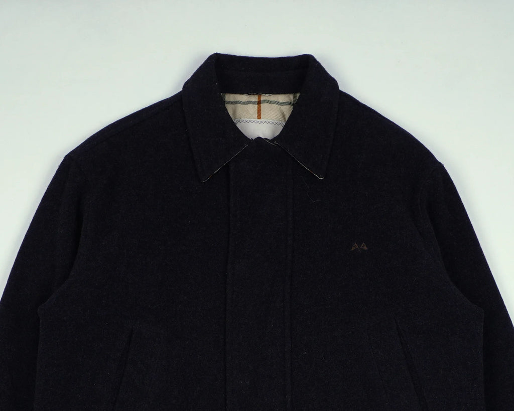Burberry Black Overcoat S Wool
