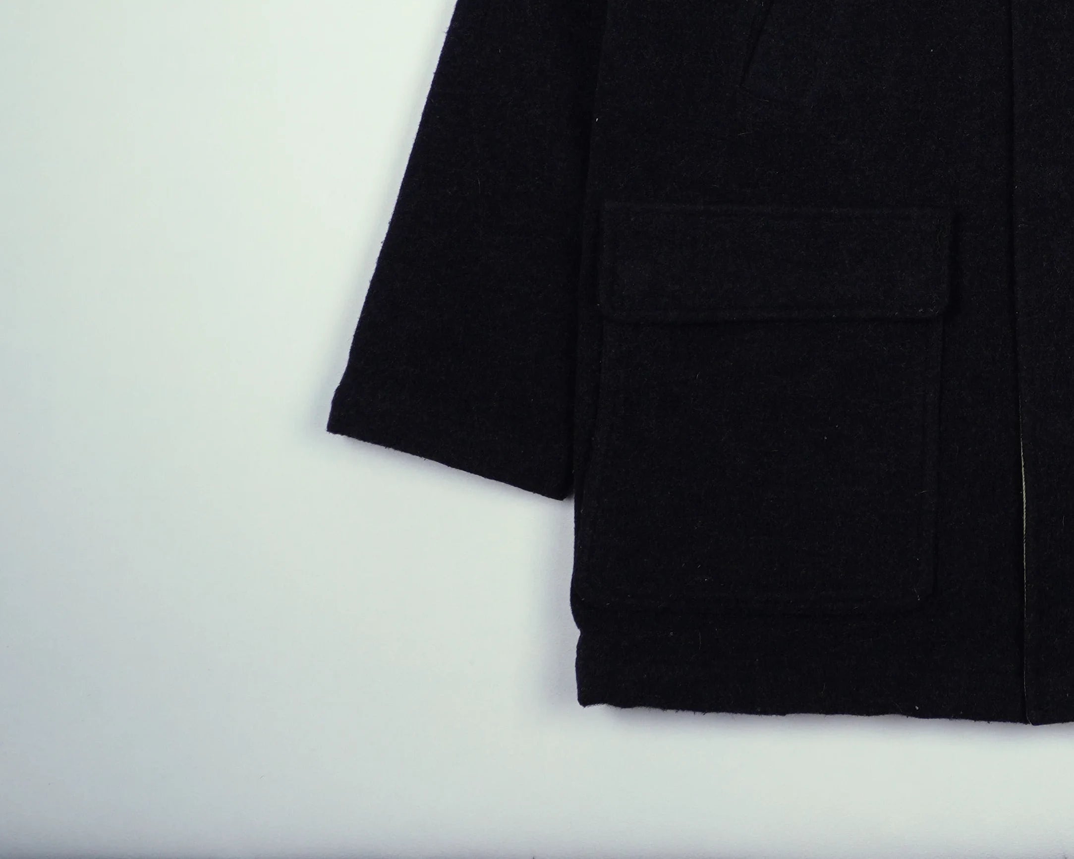 Burberry Black Overcoat S Wool