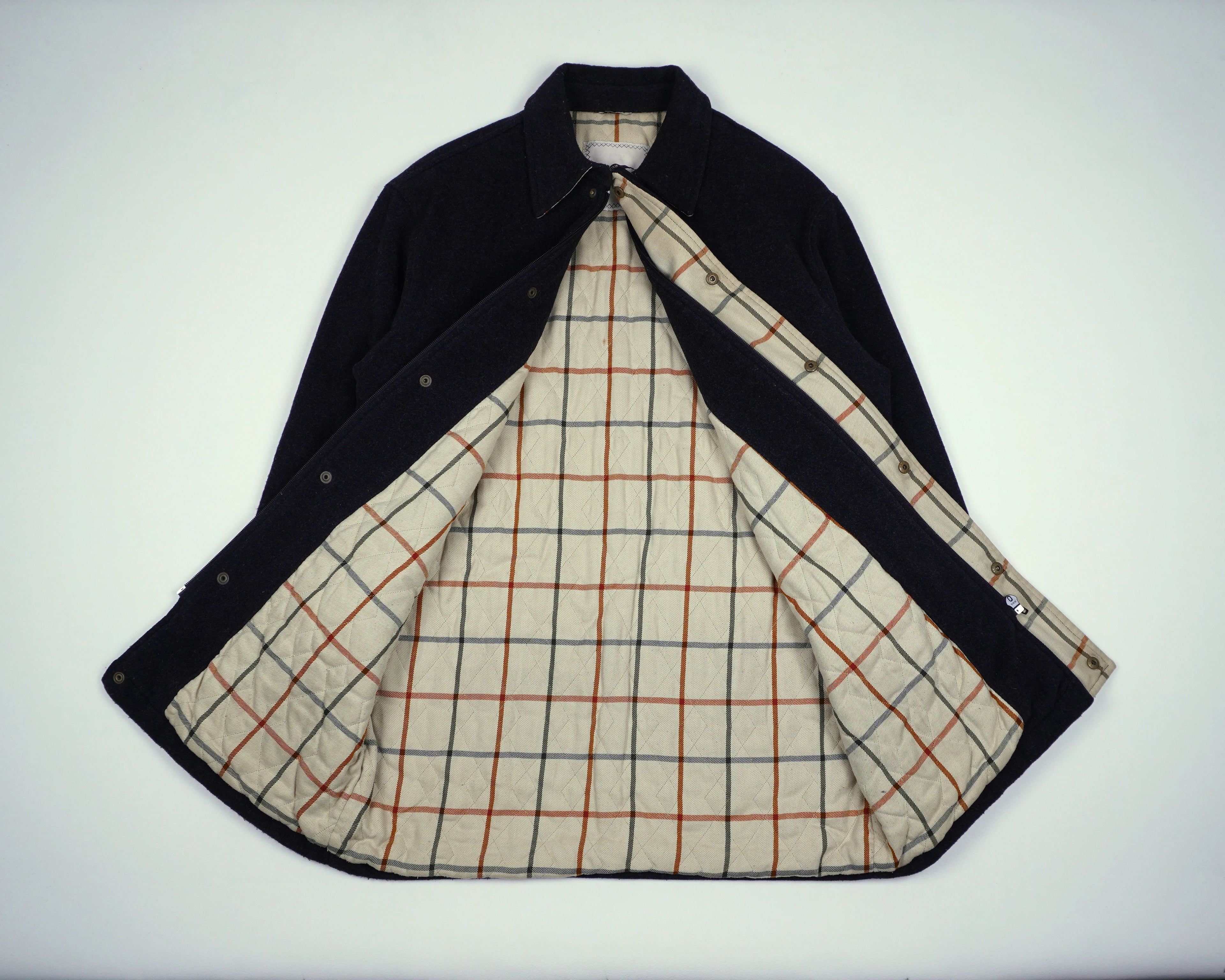 Burberry Black Overcoat S Wool