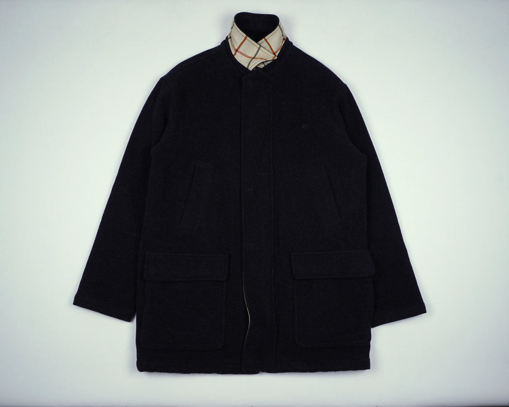 Burberry Black Overcoat S Wool