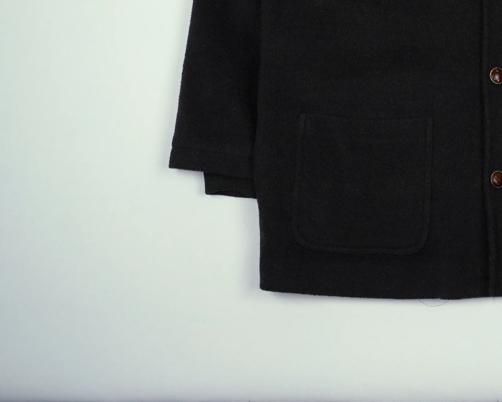 Burberry Green Overcoat S Wool, Corduroy