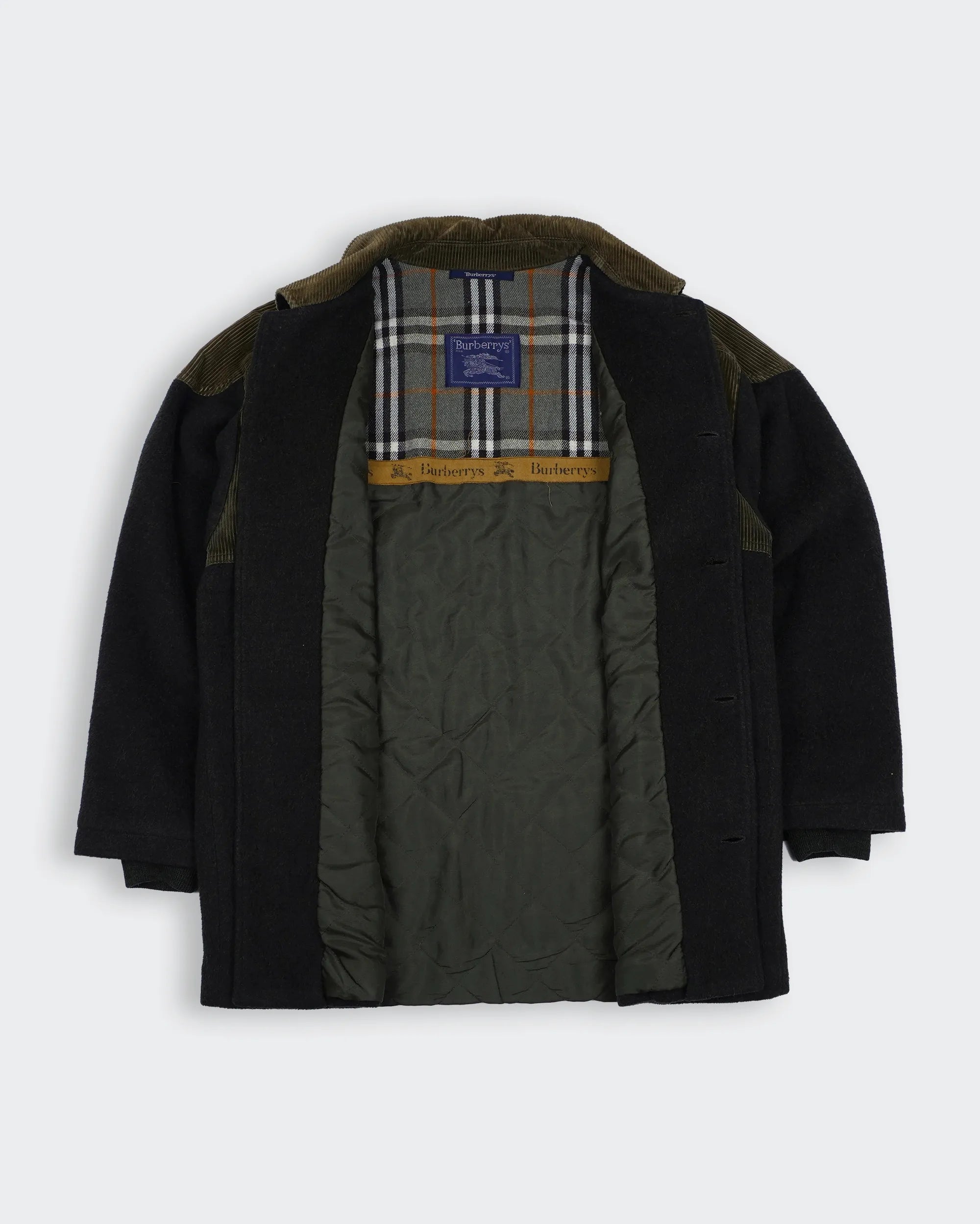 Burberry 1990's Brown Wool Overcoat - M