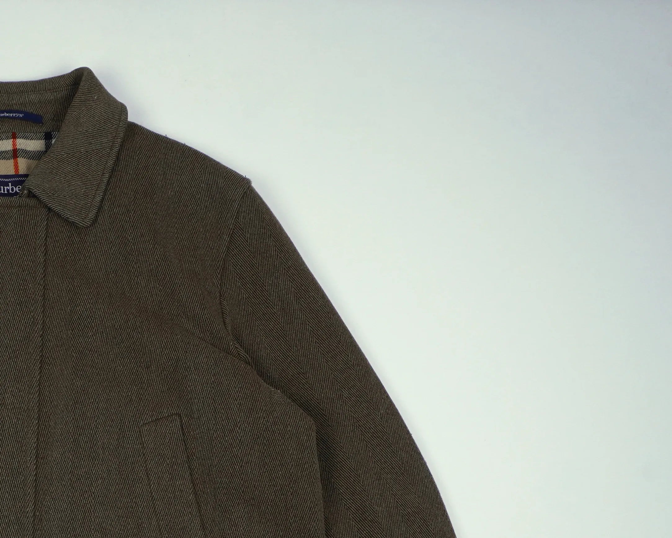 Burberry Green Overcoat L Wool