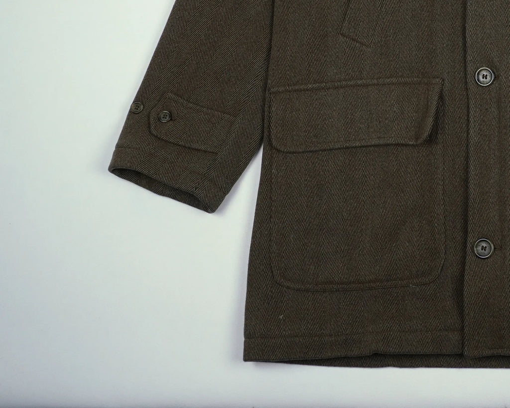 Burberry Green Overcoat L Wool