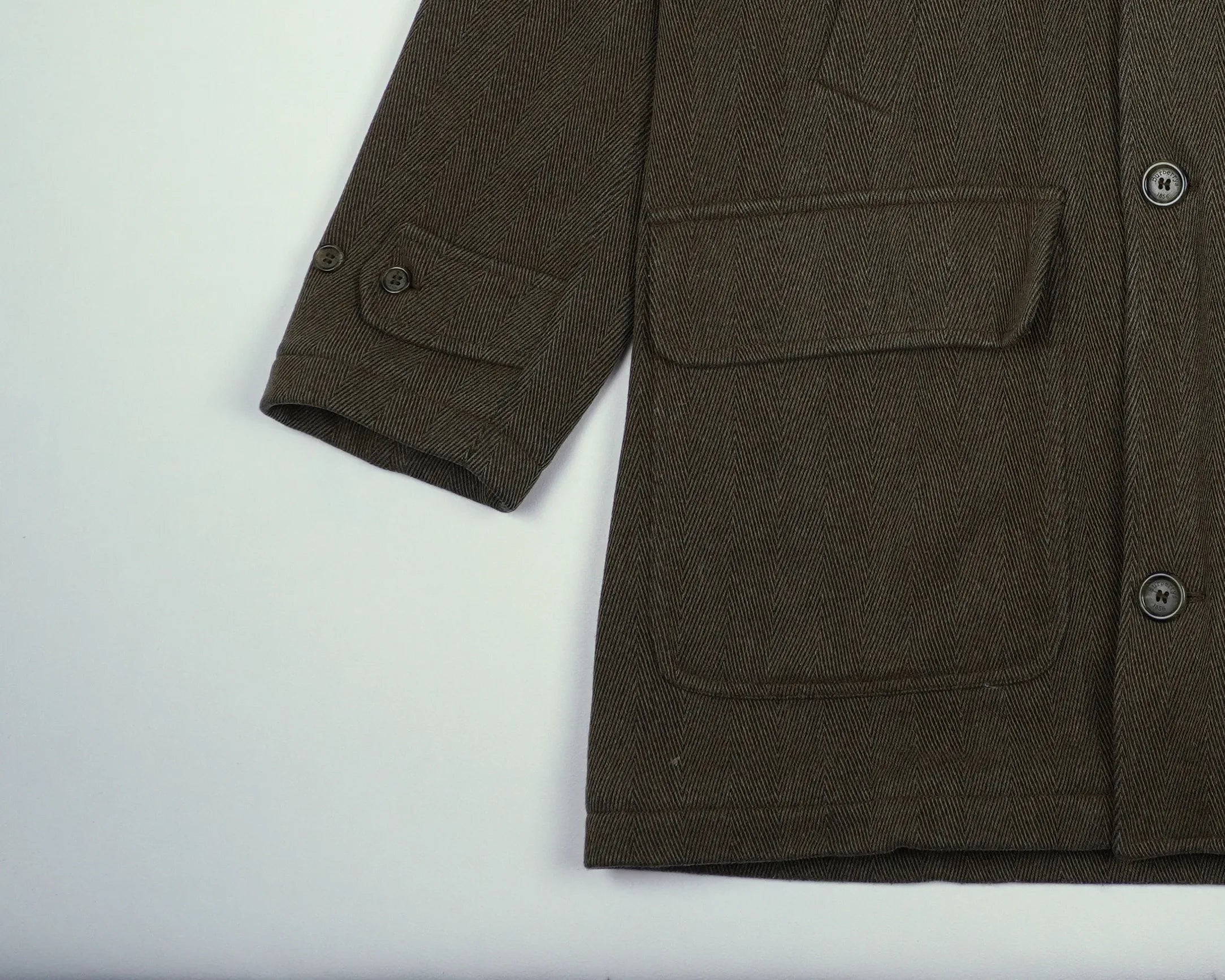 Burberry Green Overcoat L Wool