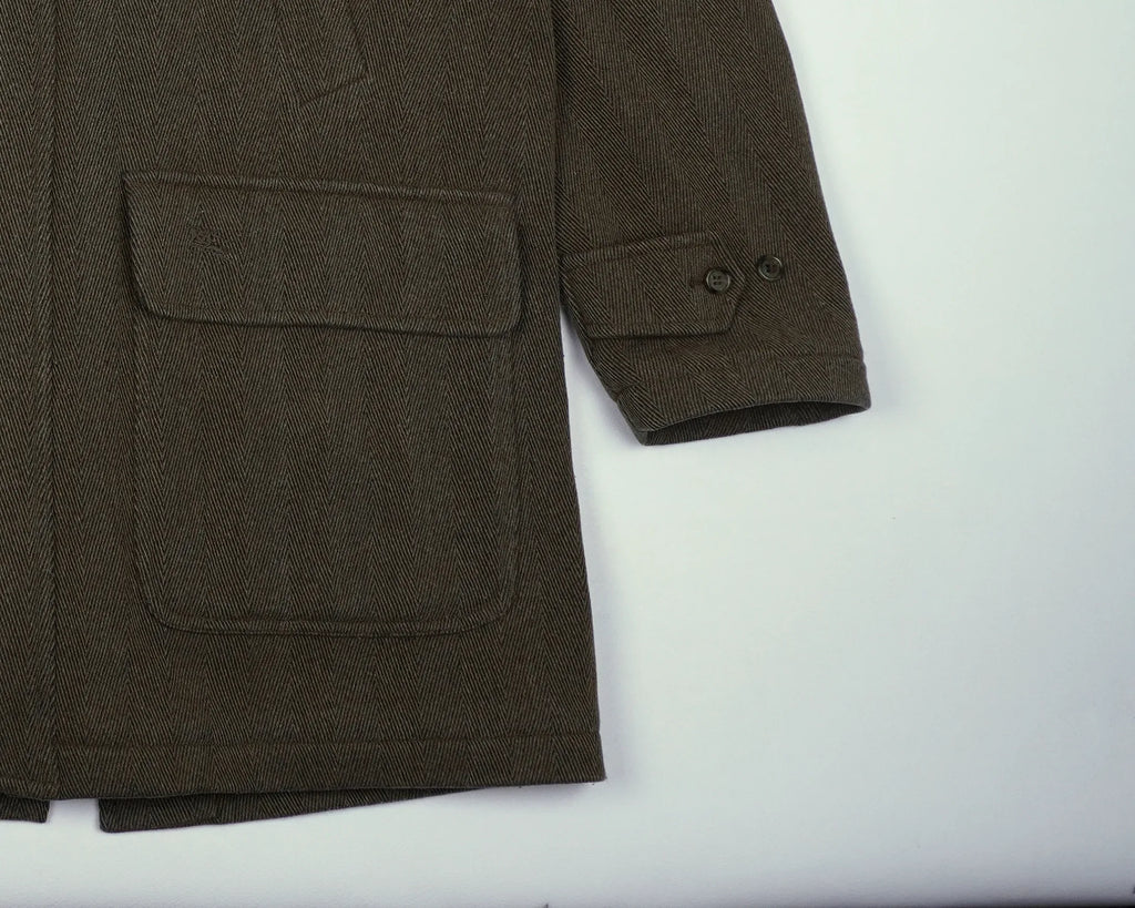 Burberry Green Overcoat L Wool