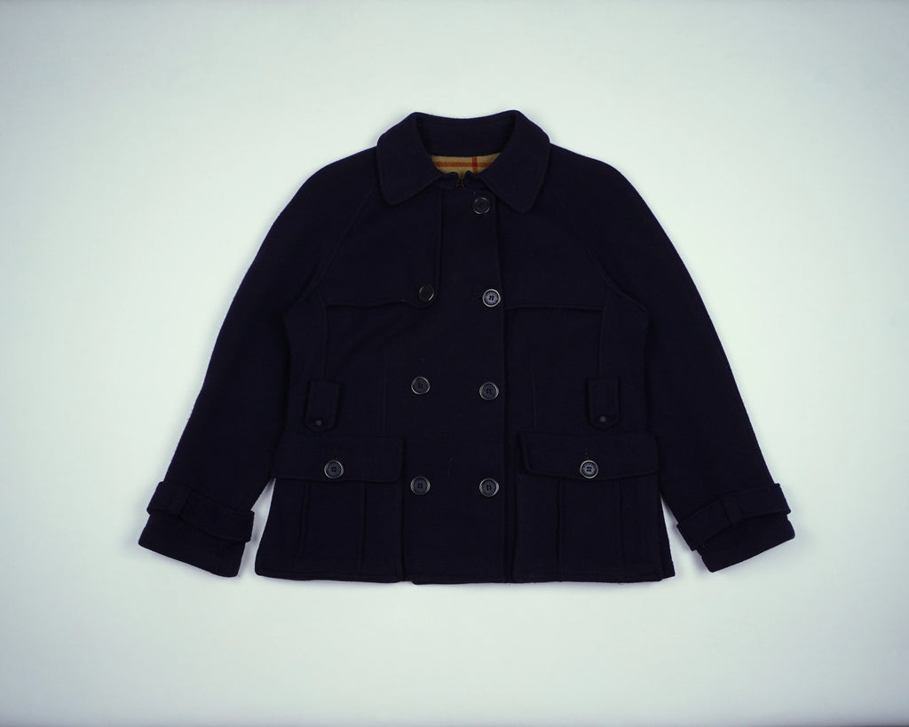 Burberry Navy Peacoat S Wool