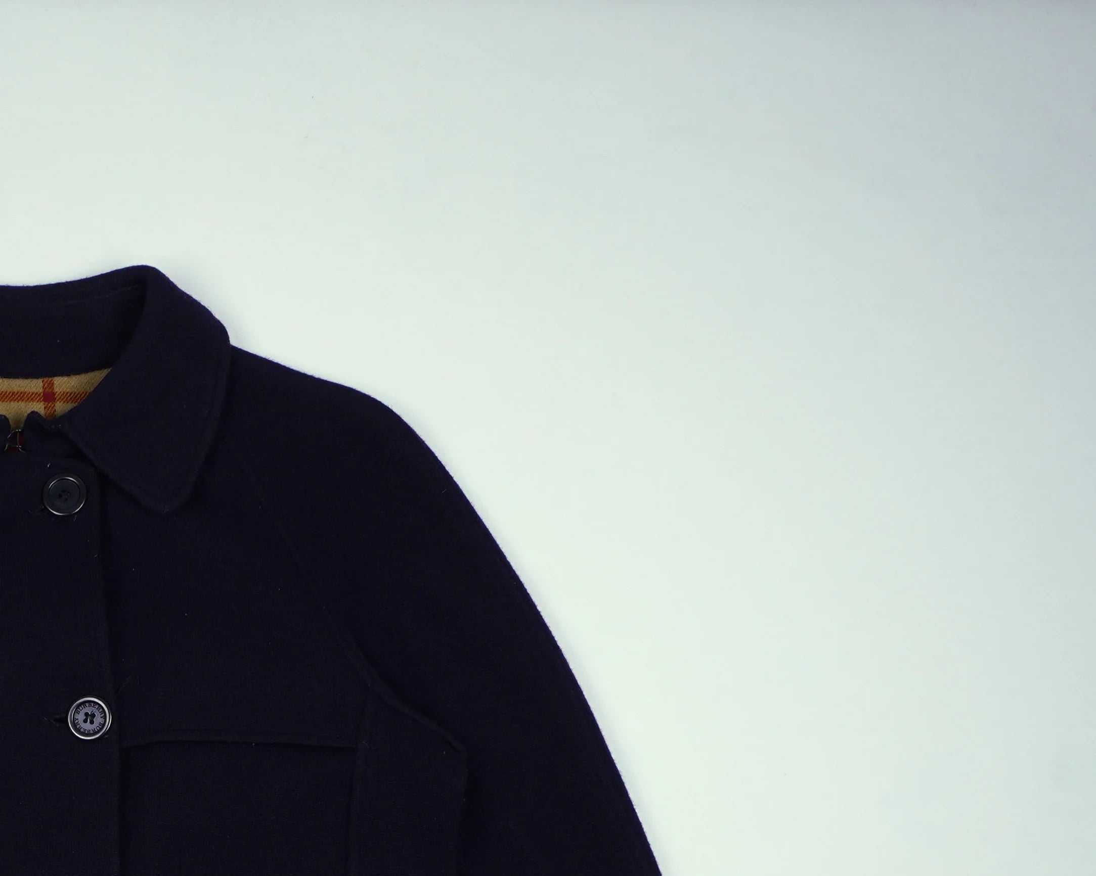 Burberry Navy Peacoat S Wool