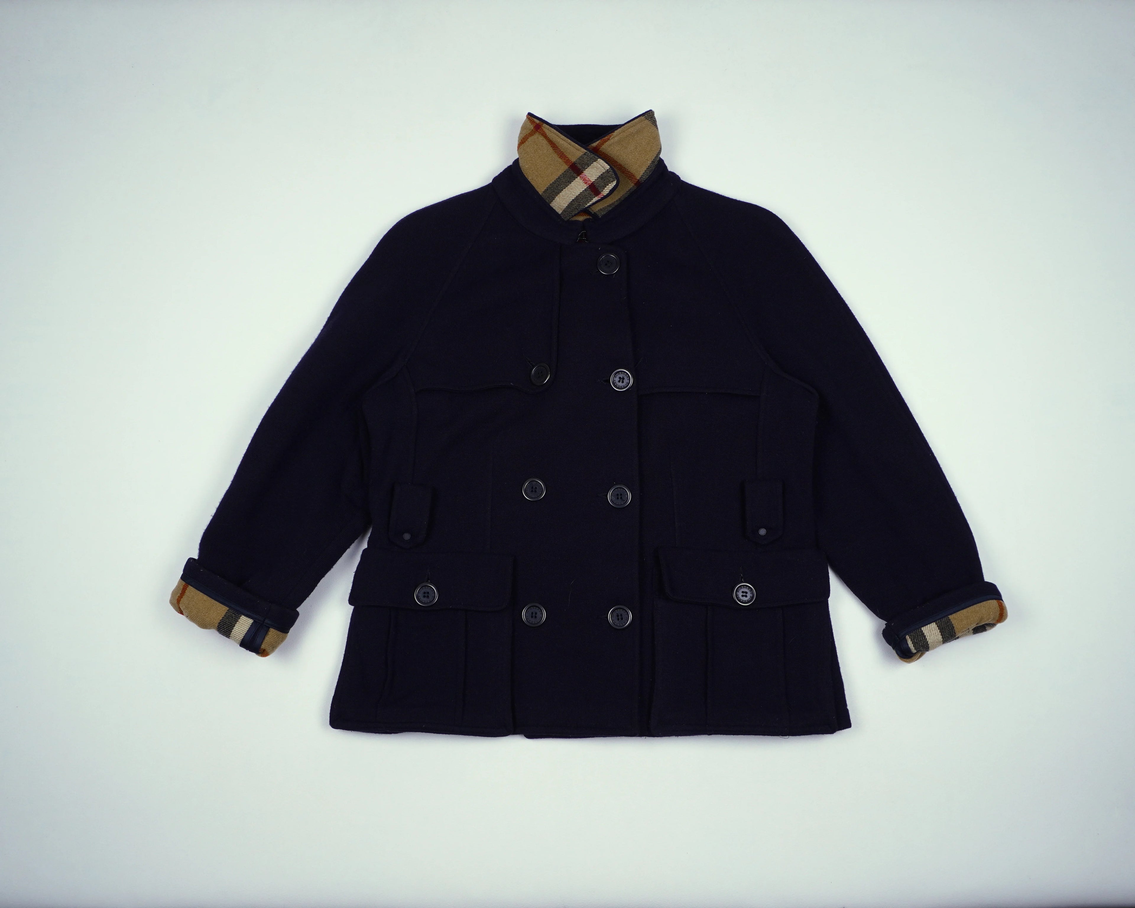 Burberry Navy Peacoat S Wool